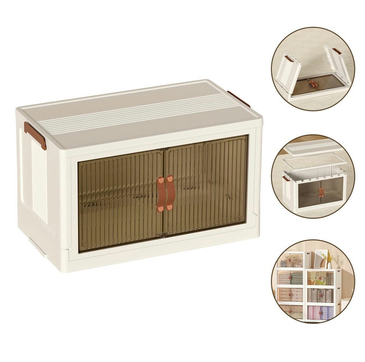 Simloveve Stapelbox Faltbare Aufbewahrungsbox mit Deckel günstig online kaufen