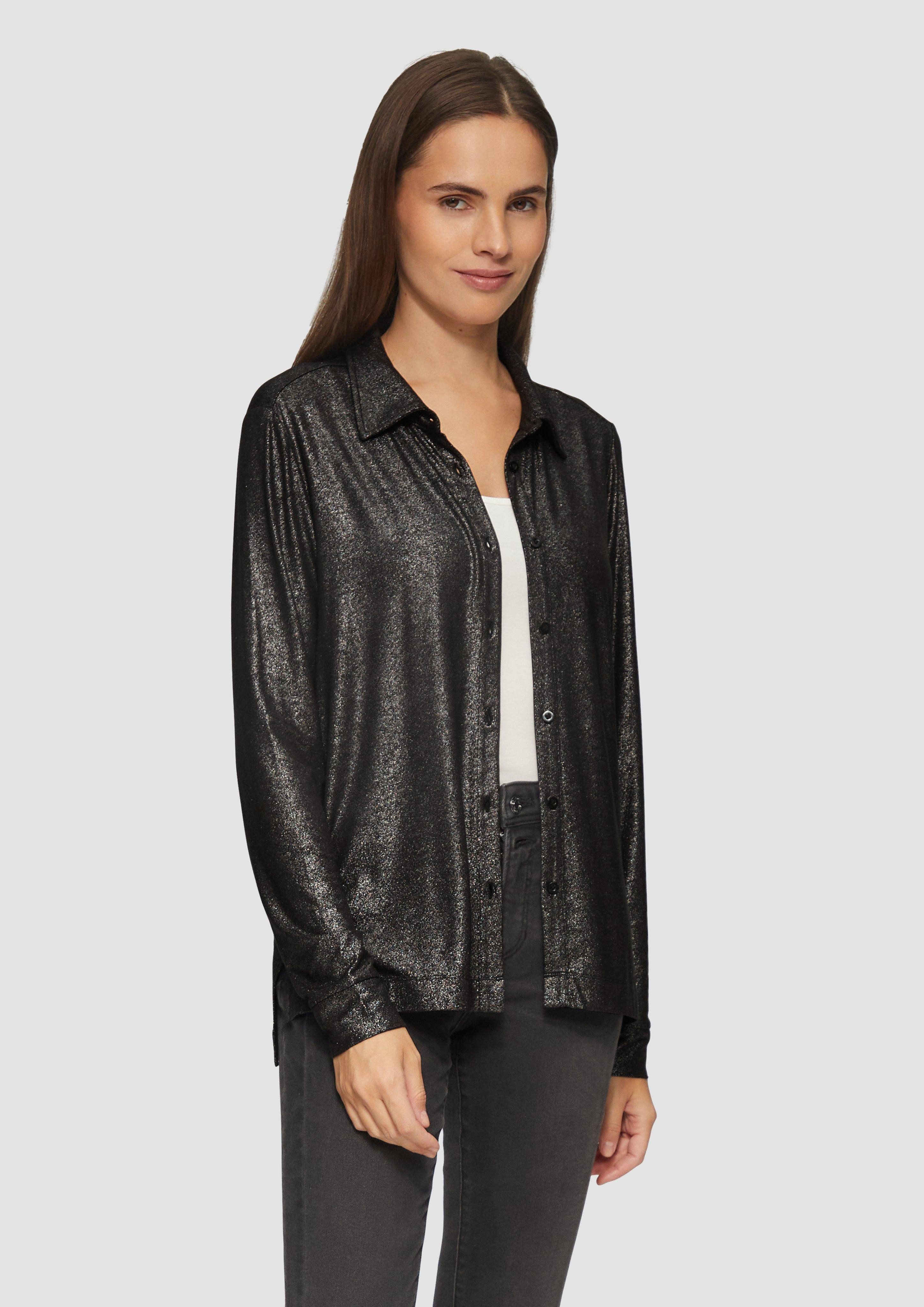 s.Oliver Langarmshirt Hemdbluse mit Knopfleiste und günstig online kaufen