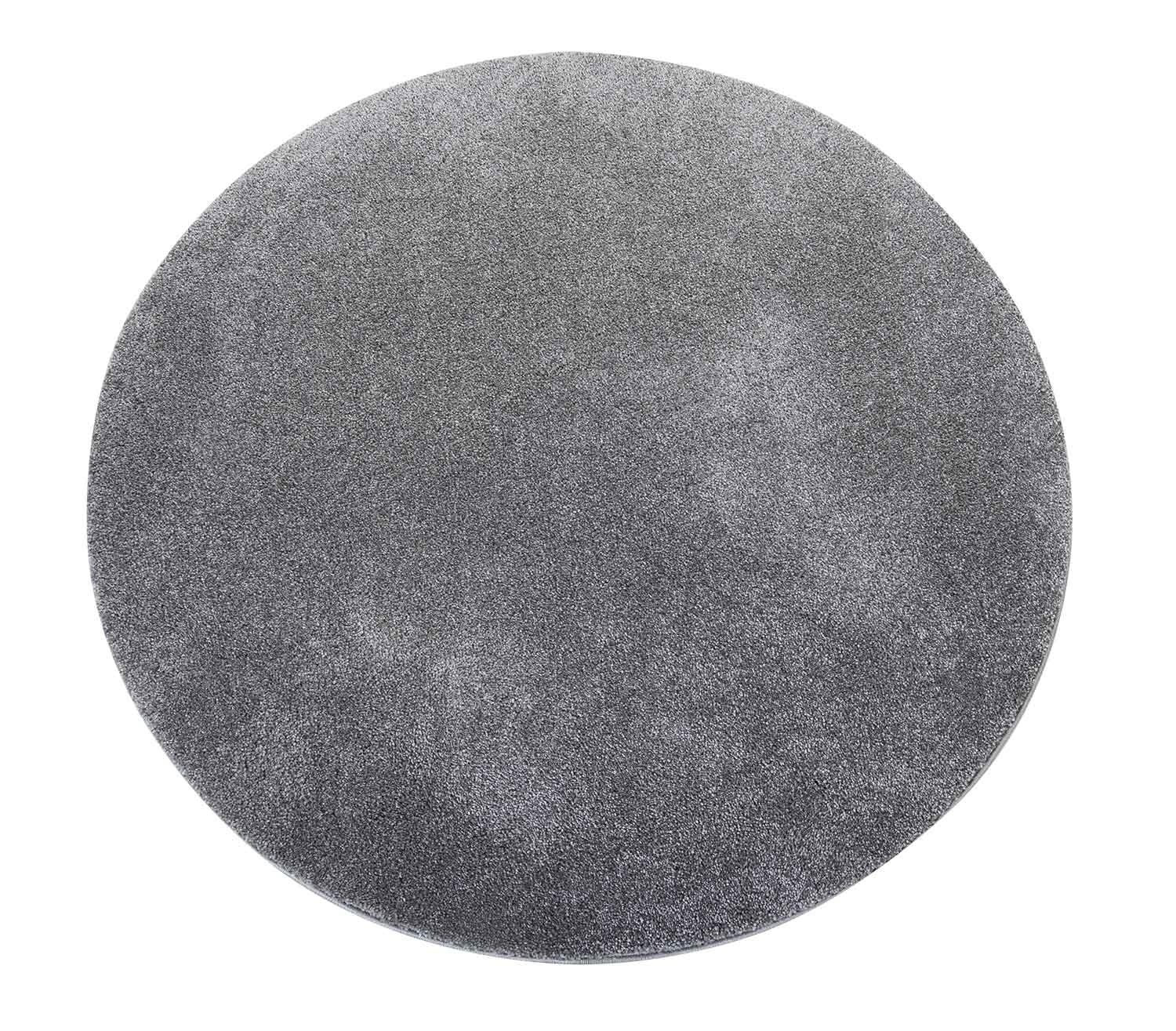 merinos Teppich MONTANA, Polypropylen, Anthrazit, Ø günstig online kaufen