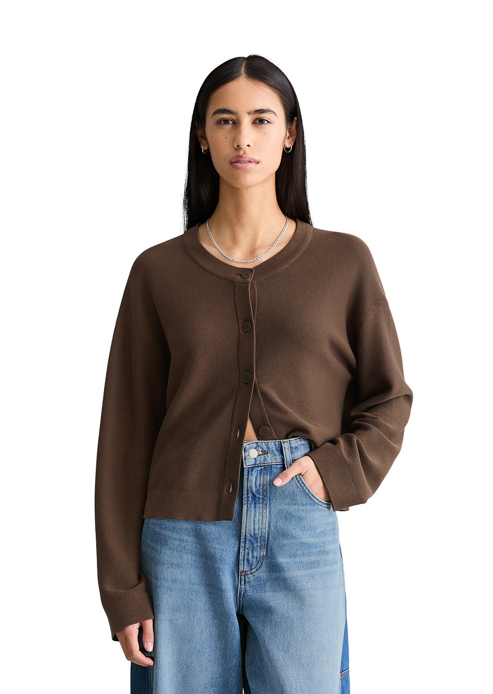 Marc O'Polo DENIM Cardigan aus kompaktem Baumwollgarn