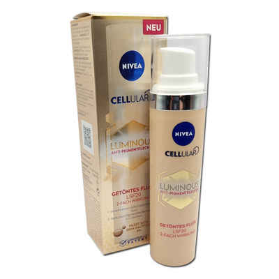 Nivea Anti-Aging-Creme Luminous 630 Getöntes Fluid LSF20, 1-tlg., Anti-Pigmentflecken