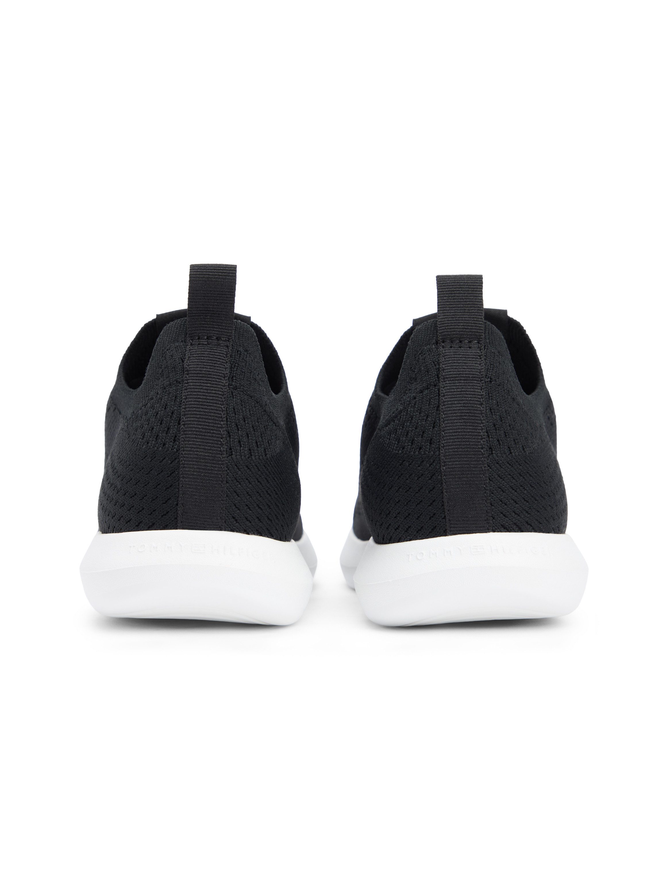 Tommy Hilfiger TH KNIT EXTRALIGHT RUNNER Slip-On Sneaker Freizeitschuh, Halbschuh, Slipper mit elastischen Schnürsenkeln