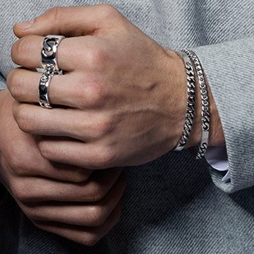 CAÏ Armband 925/- Sterling Silber rhodiniert 19cm