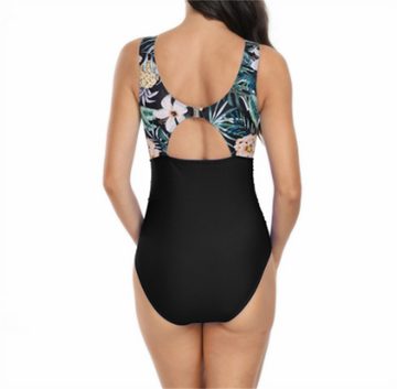 Wrathquake Badeanzug Transparenter Damen-Badeanzug mit Blumenmuster und formendem Effekt