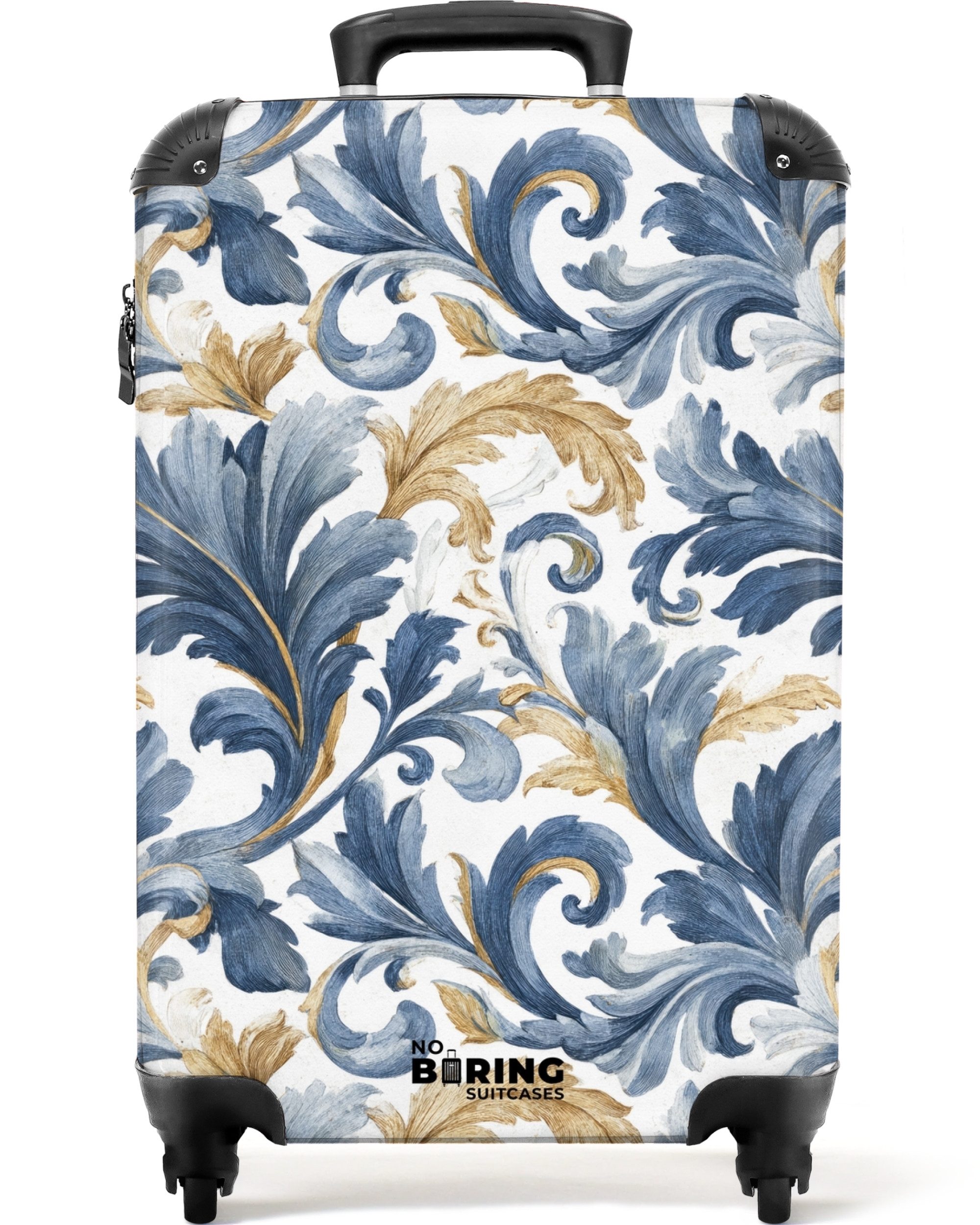 NoBoringSuitcases.com© Hartschalen-Trolley Barocke Blätter goldbraun 55x35x günstig online kaufen