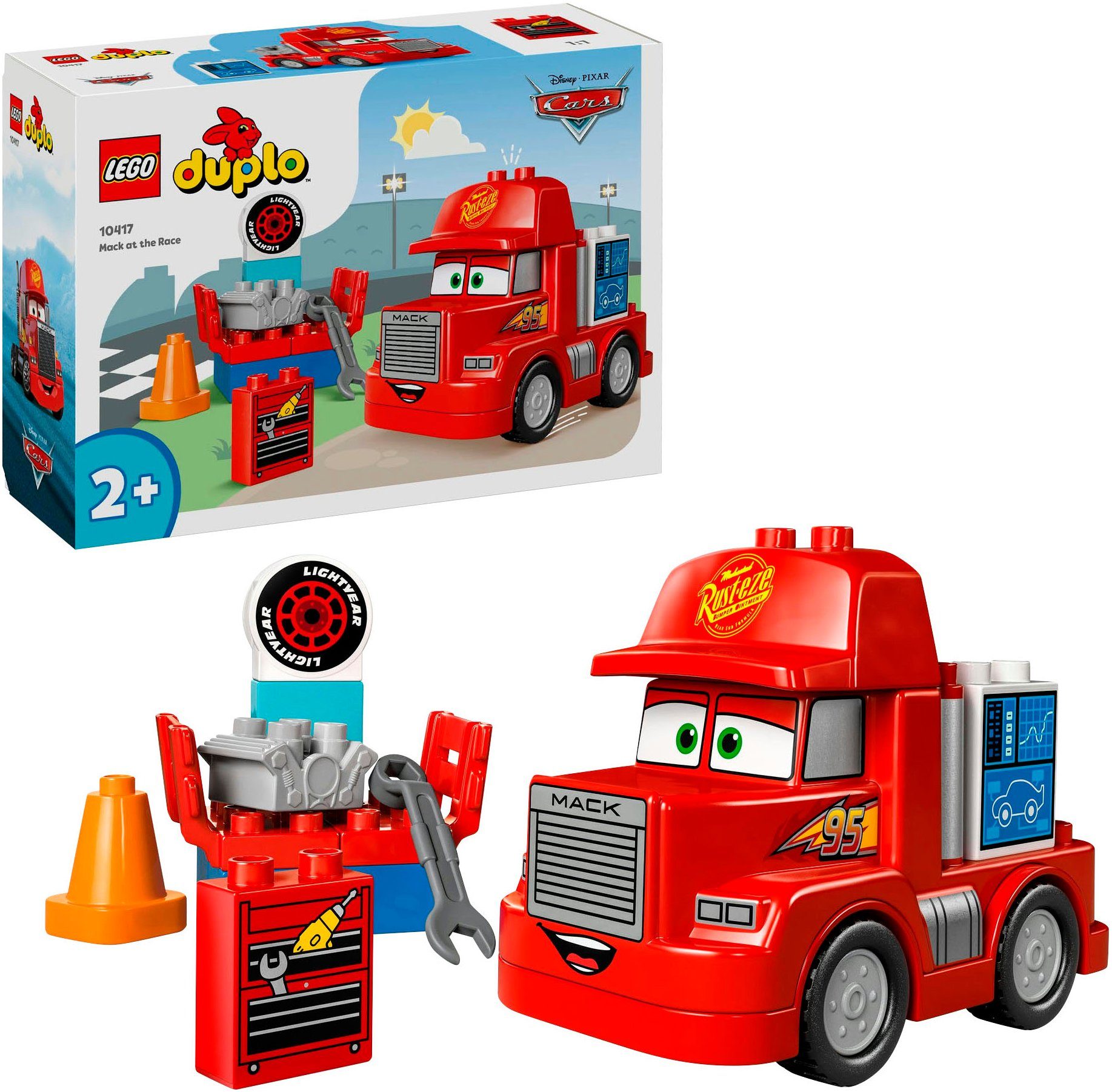 LEGO® Konstruktionsspielsteine Mack beim Rennen (10417), LEGO® DUPLO Disney™, (14 St), Made in Europe