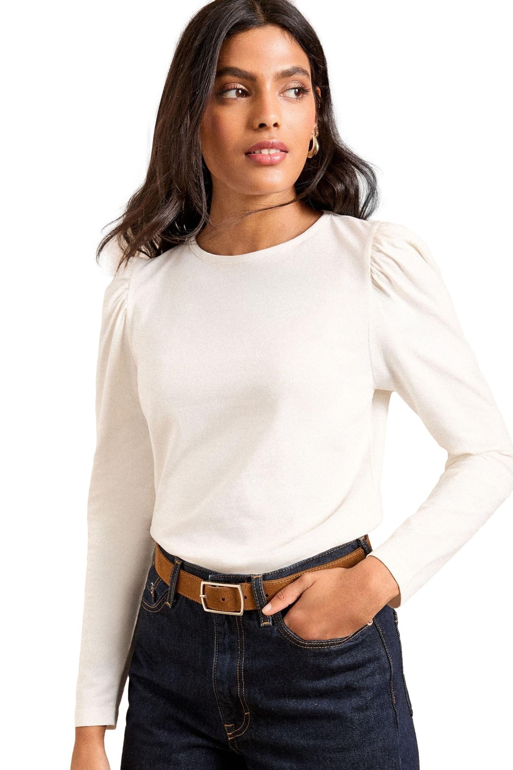 Langarmshirt Love & Roses Jerseyoberteil mit langen Puffärmeln