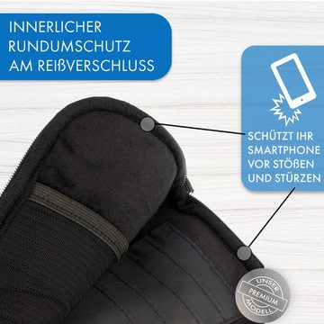 XiRRiX Handytasche für Smartphone oder Handy - Handyhülle Smartphonetasche (Handyhülle aus Polyester 4XL, 1-tlg., Premium Modell), mit RFID Schutz
