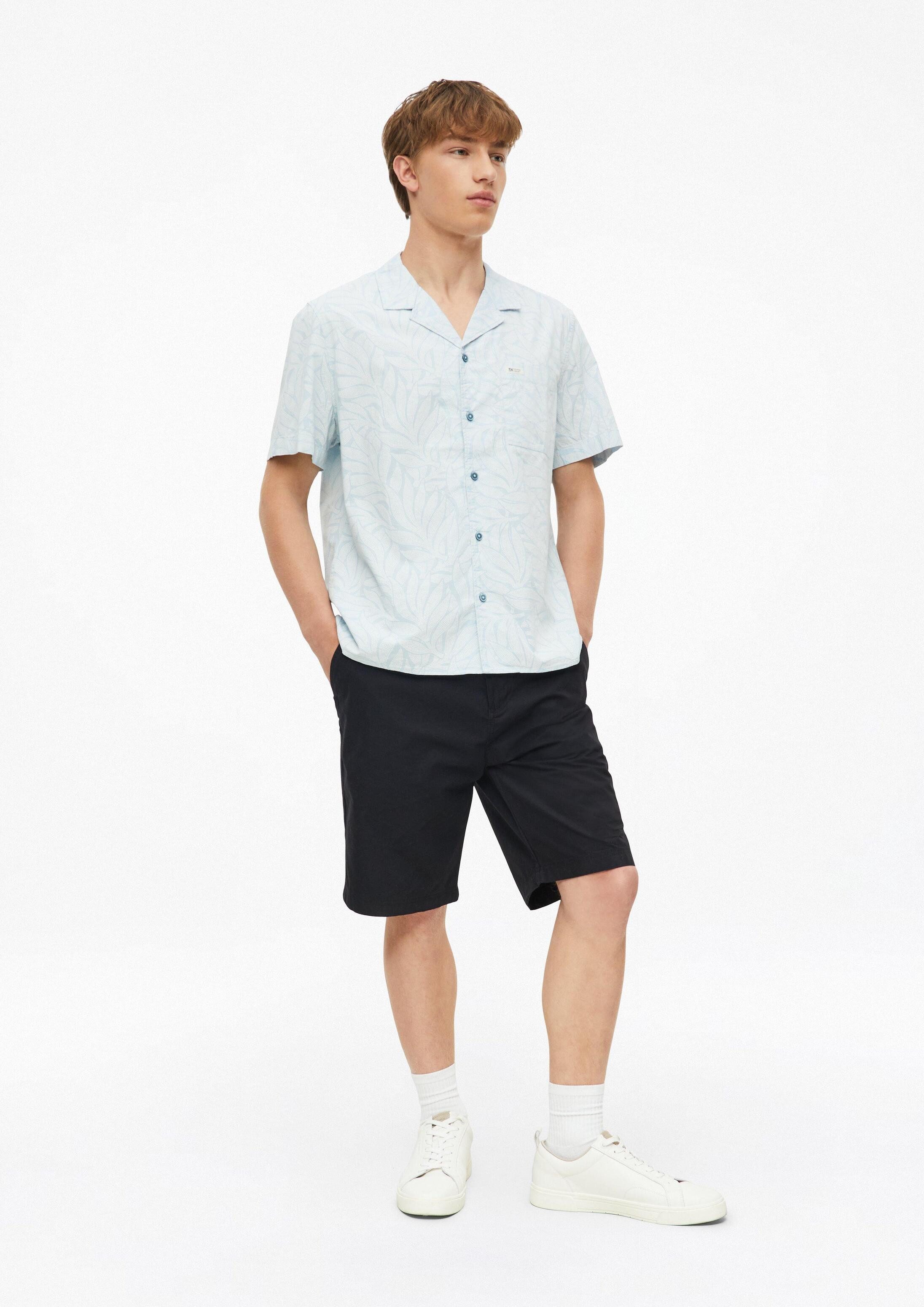 s.Oliver Kurzarmhemd Hemd Resort Fit: Gemustertes Kurzarmhemd aus Viskosemix – Bild 5 von 5