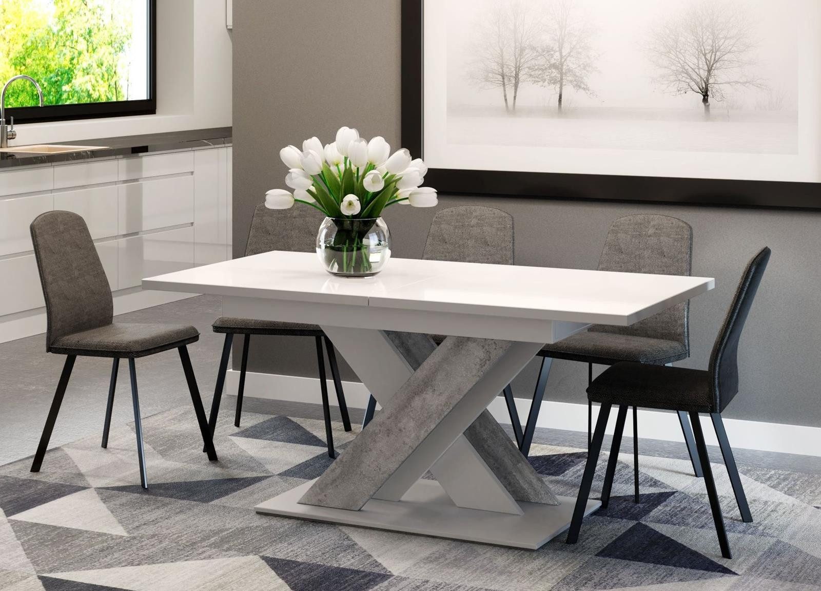 Compleo Esstisch Louis Esszimmertisch, ausziehbar 140-180 cm, Esszimmer