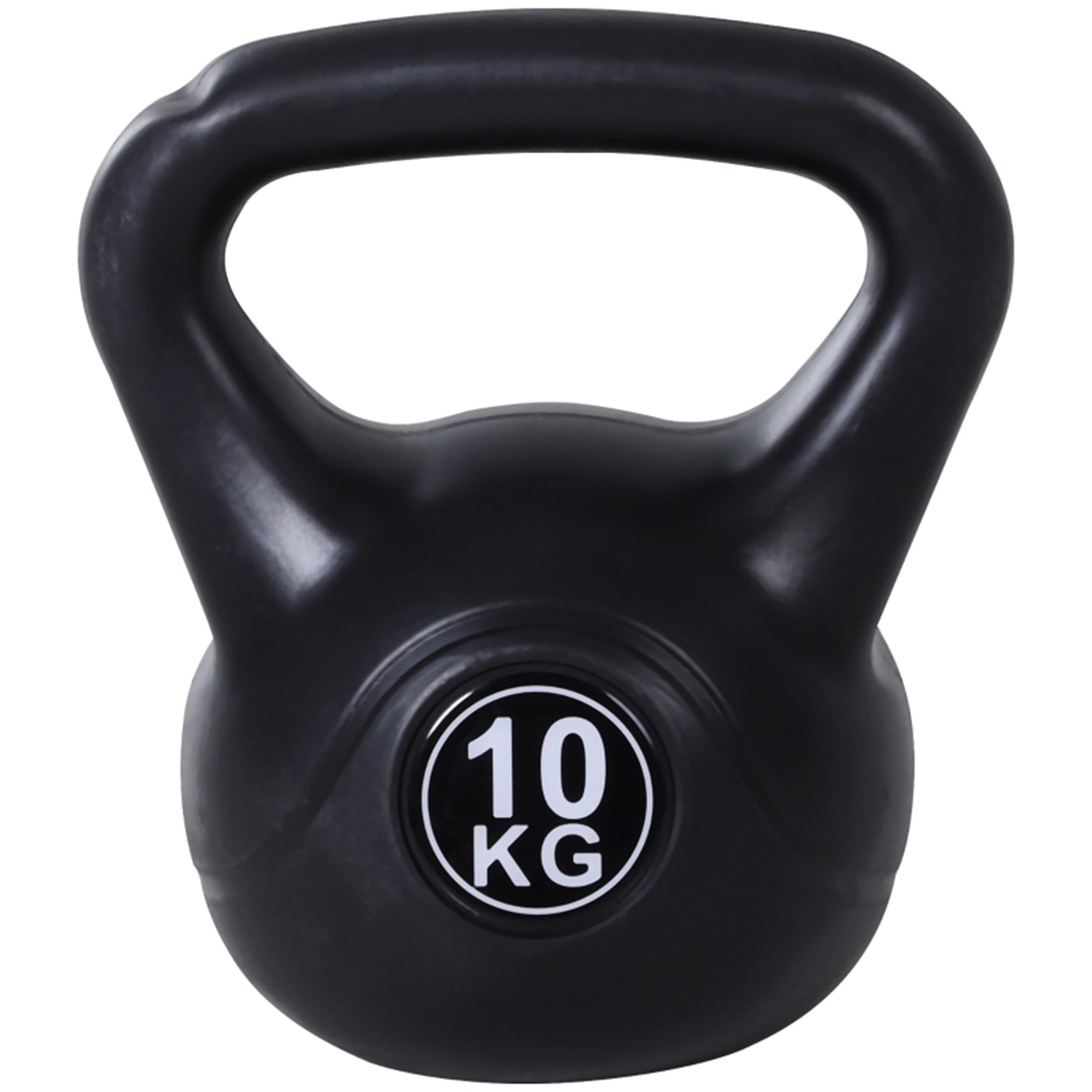 MC Star Kettlebell Kugelhantel 10 kg Gewicht-Hantel mit Sand befüllt, (für Anfänger Schwarz)