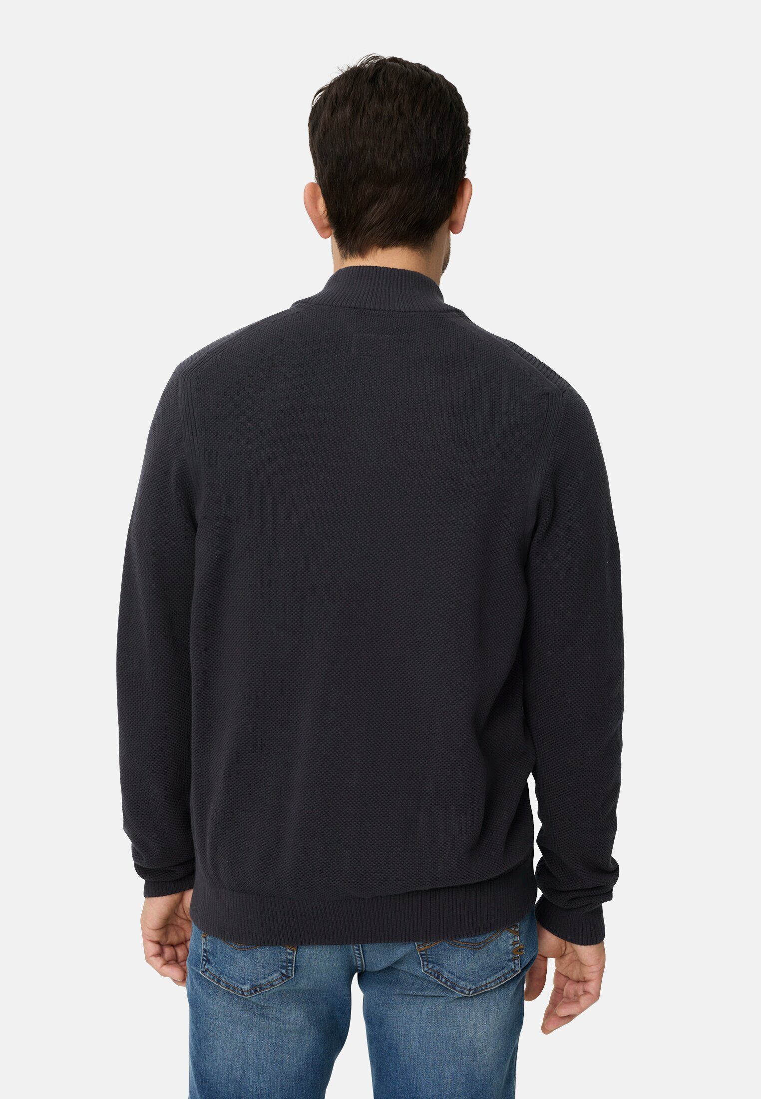 camel active Strickjacke mit Stehkragen Langarm Stehkragen