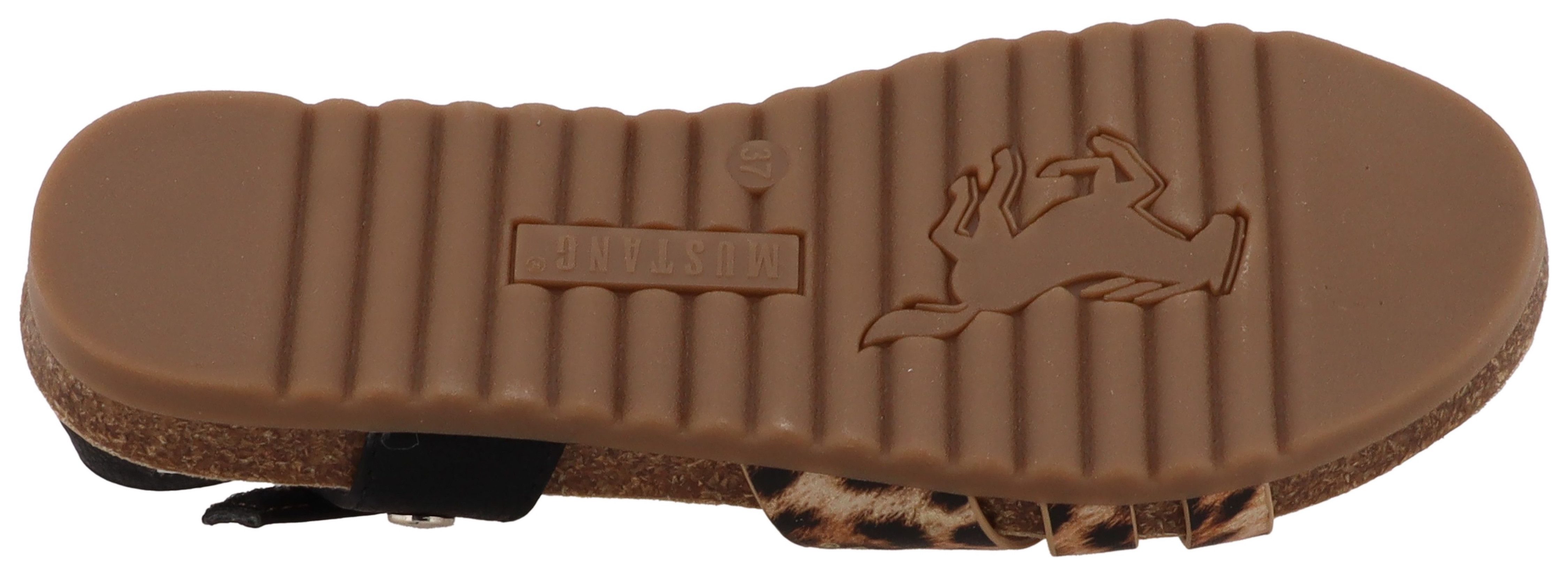 Mustang Shoes Nannette Riemchensandale Sandalette, Sommerschuh mit verstellbarer Schnalle