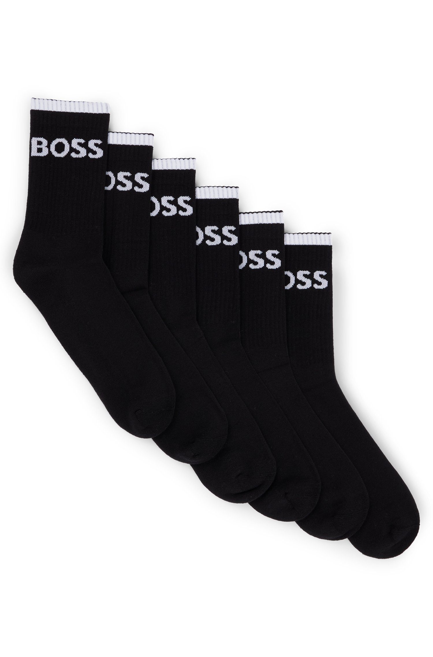 BOSS Businesssocken 6P QS Stripe CC (Packung, 6er) Black_001