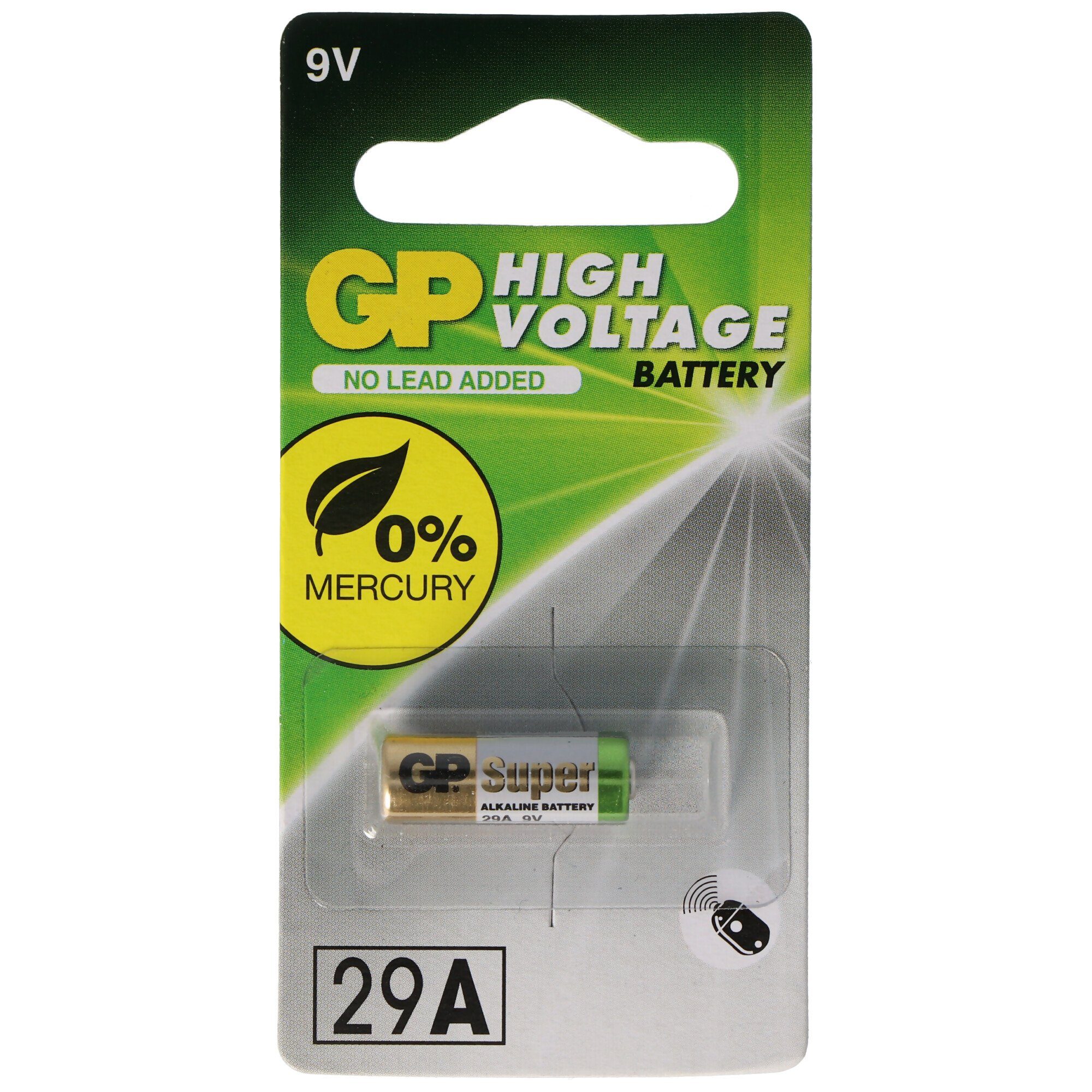 GP Batteries GP29A Alkaline 9 Volt Batterie, A29, 25A, C5, L822, EL822, EL-822 für Batterie, (9,0 V) | Batterien