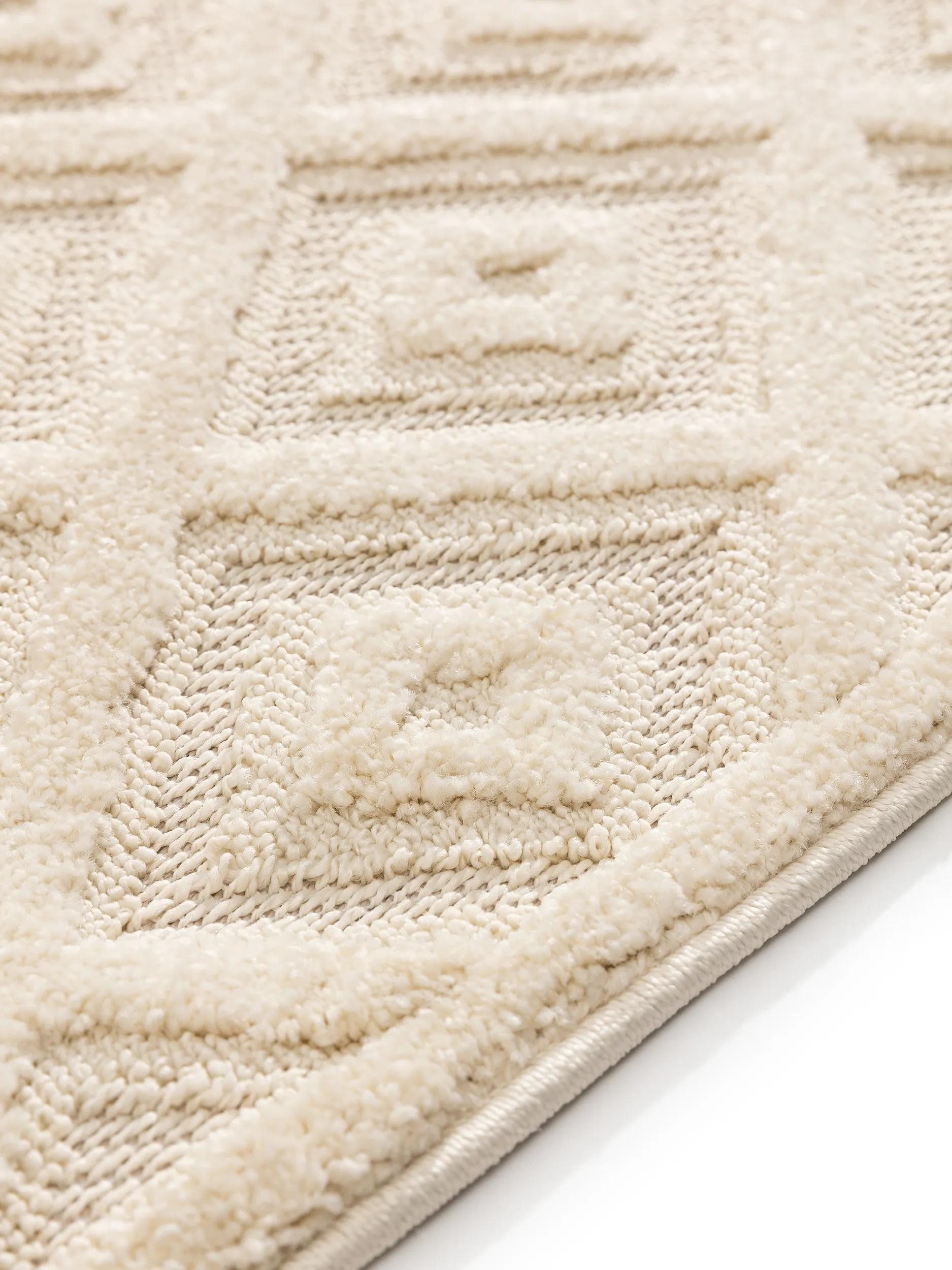benuta Teppich Leo, rechteckig, Höhe: 11 mm, Teppich Wohnzimmer, Esszimmer, Schlafzimmer, Flur, Skandi Boho, Modern