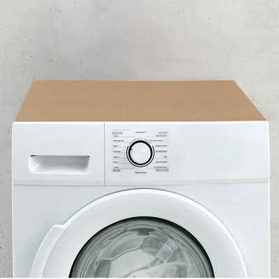 matches21 HOME & HOBBY Antirutschmatte Waschmaschinenauflage beige 65 x 60 cm rutschfest, Waschmaschinenabdeckung als Abdeckung für Waschmaschine und Trockner
