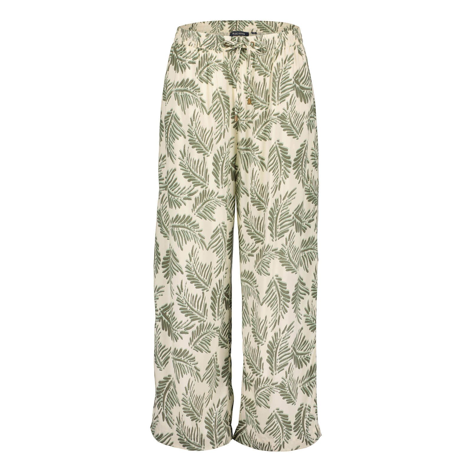 Blue Seven Strandhose 186205 Damen Hose Allover-Print Floral mit Tunnelzug - Sommerhose Weites Bein
