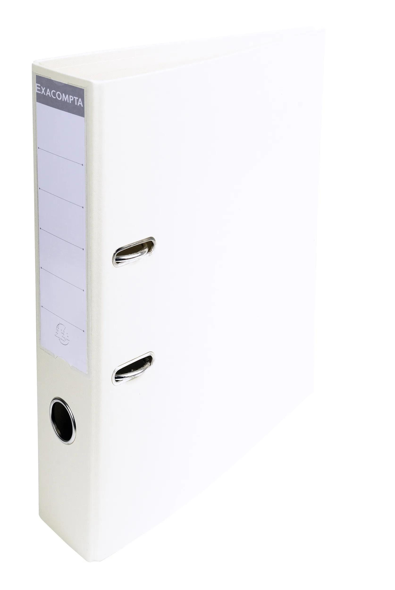 EXACOMPTA Aktenordner 10x Папки с файлами Prem'Touch PVC, Rücken 70mm, 32x29cm A4 Maxi, Weiß, 53748E, Папки с файлами Kunststoff