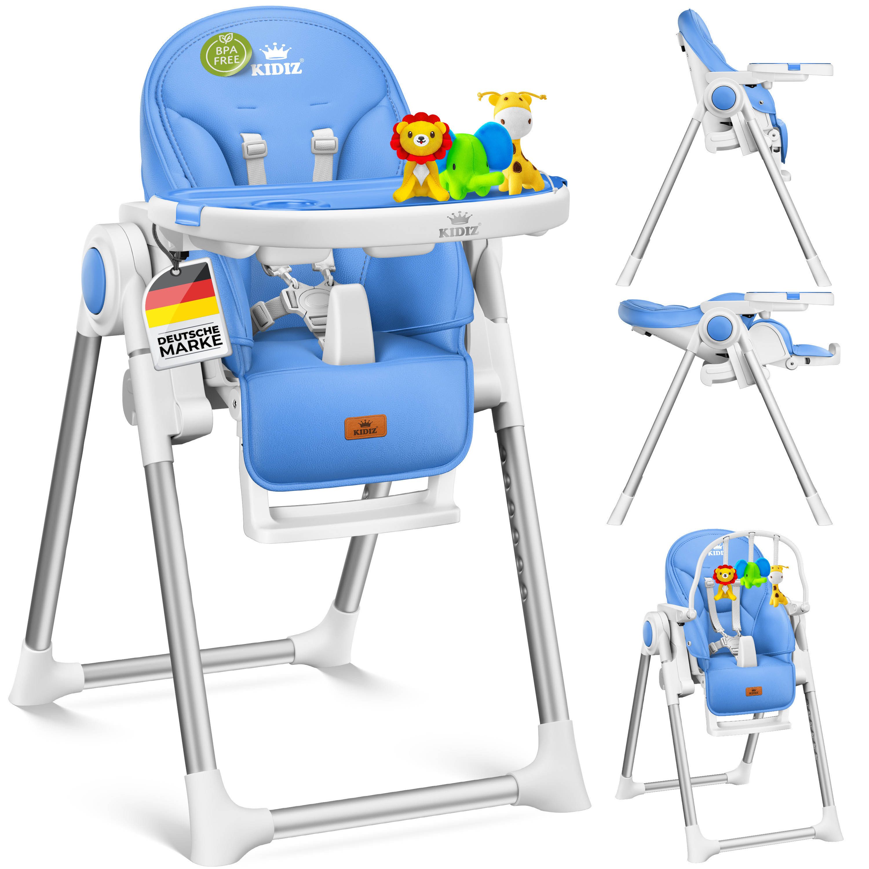 KIDIZ Kinderklappstuhl, 3in1 Kinderstuhl inkl. Spielbügel Babyliege