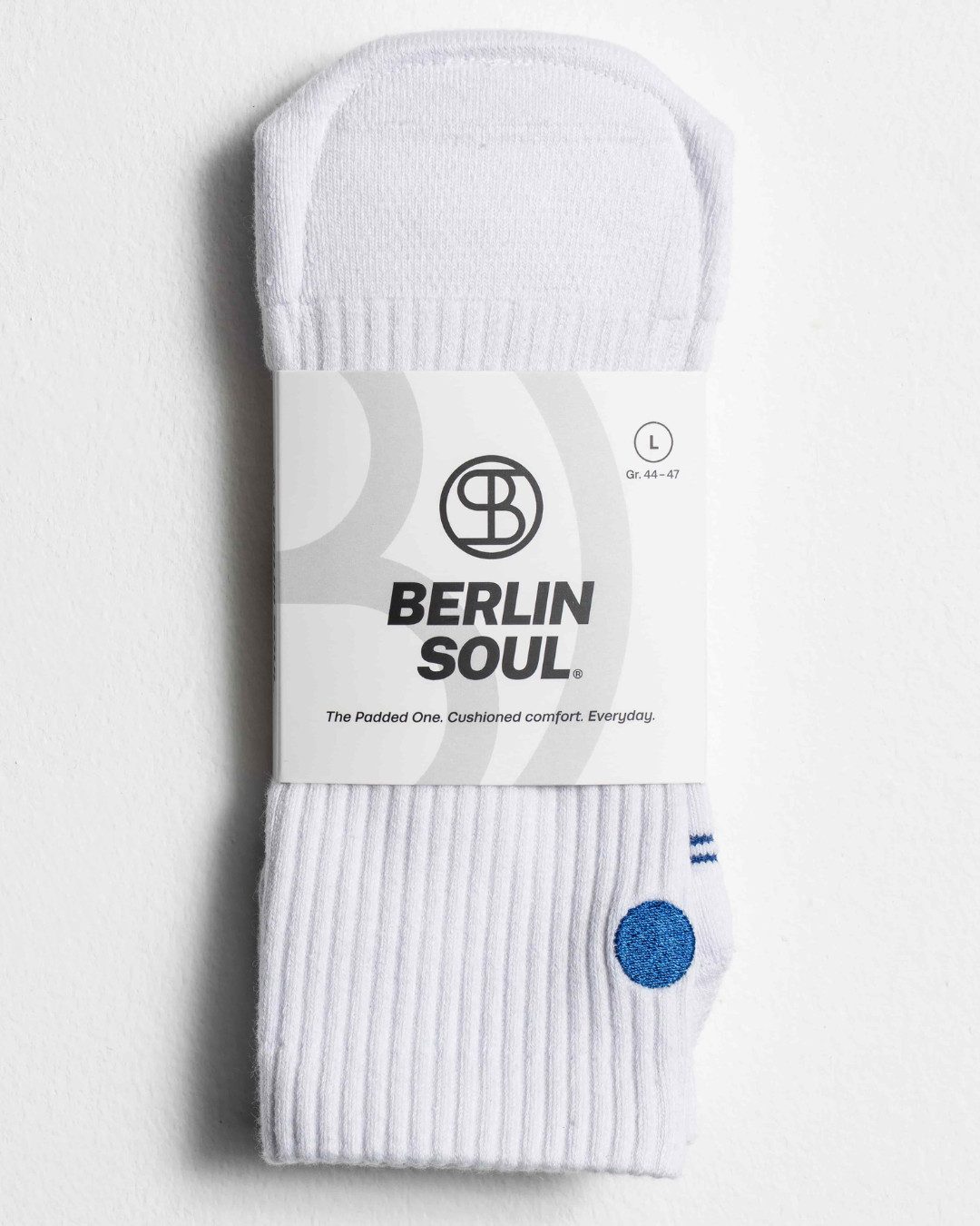 Berlin Soul Funktionssocken Socken mit integriertem Schaumstoff-Fersenpolster Schaumstoff-Pad reduziert Reibung und schützt die Ferse vor Blasen