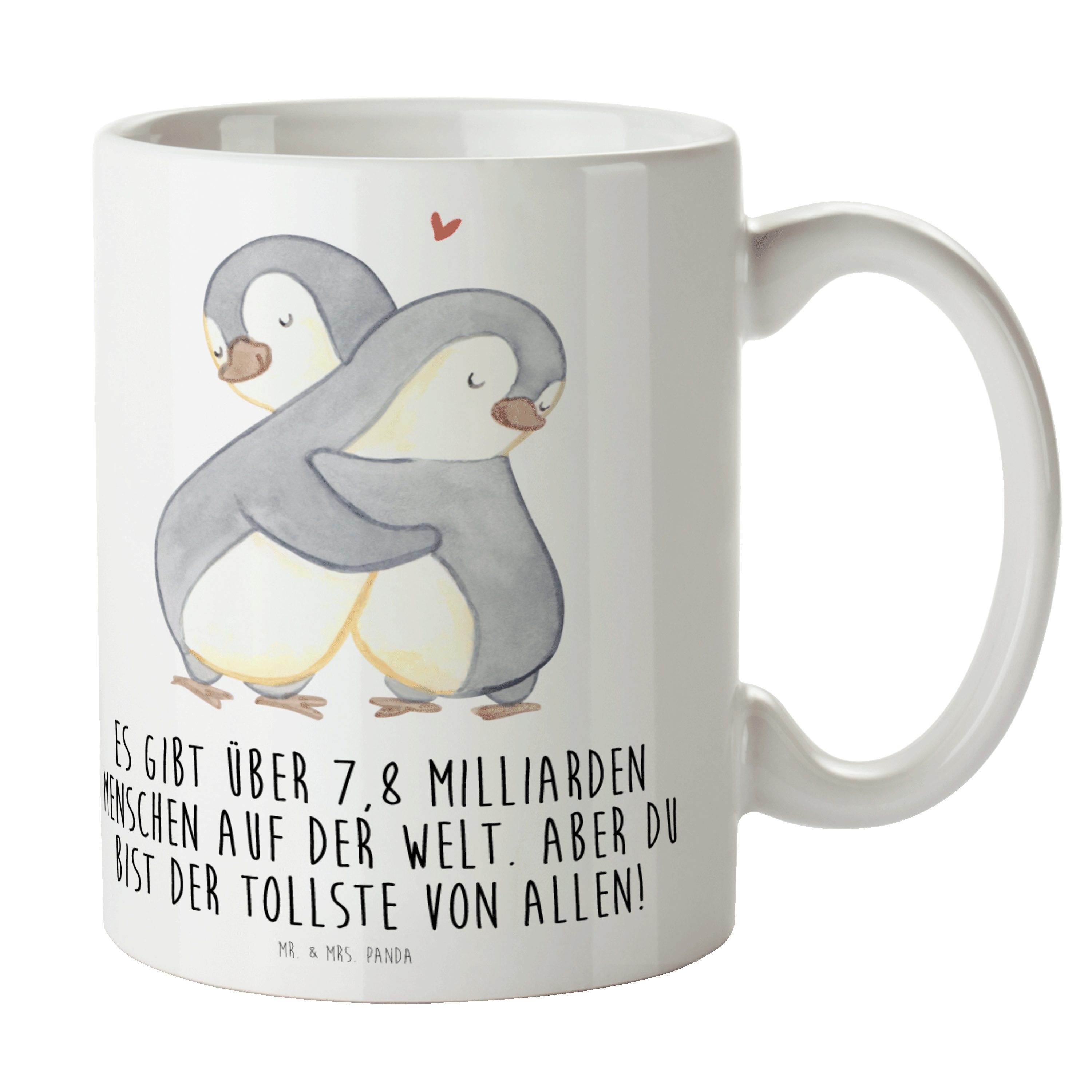 Mr. & Mrs. Jahrestag, Tasse Pinguine Liebesb, - Keramik Geschenk, - Kaffeebecher, Panda Weiß Kuscheln