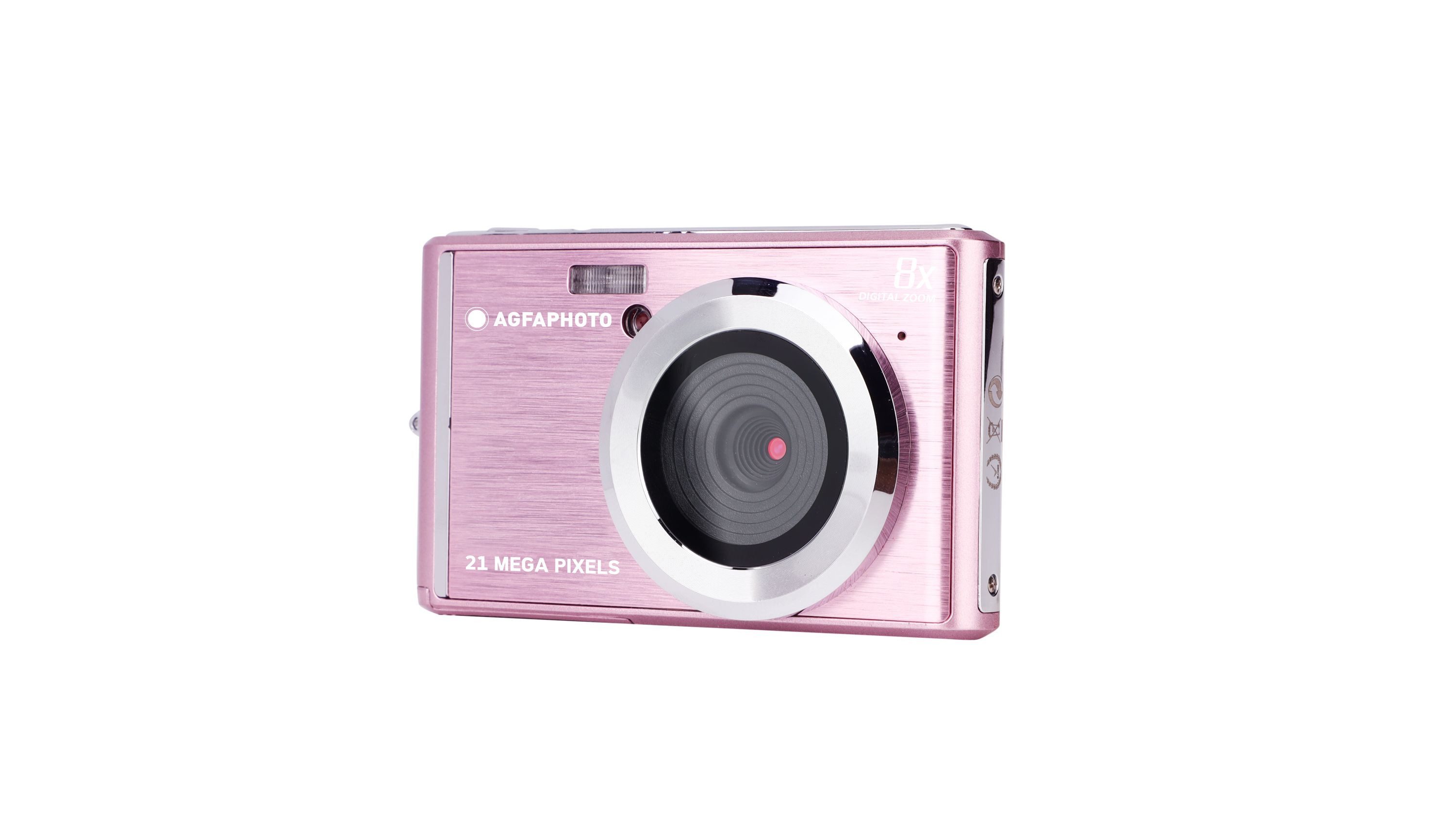 AgfaPhoto DC5200PINK Kompaktkamera (21 MP, CMOS-Sensor, 21 Megapixel, 720p Videoaufnahmen, Kompakt)