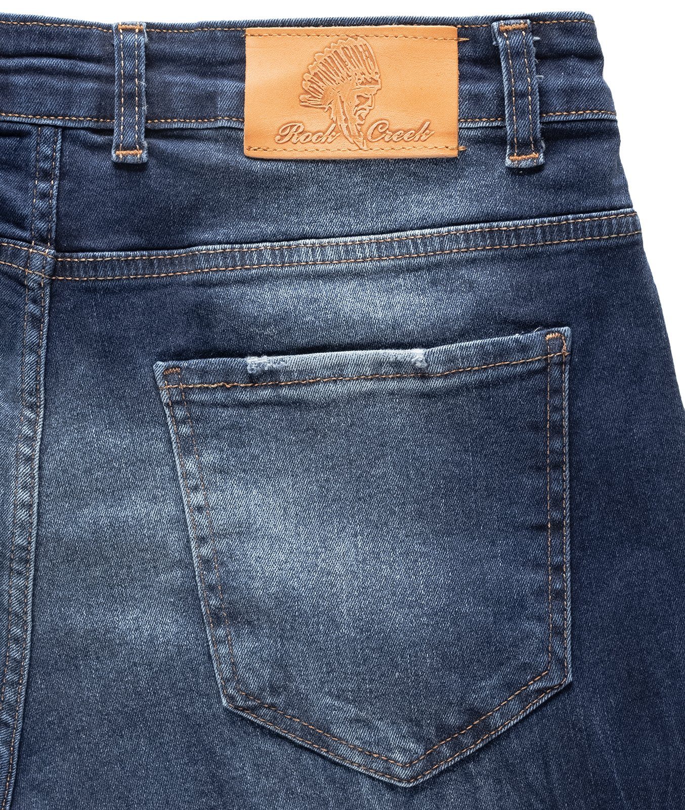 Rock Creek Regular-fit-Jeans Herren Jeans Stonewashed RC-3113 Dunkelblau