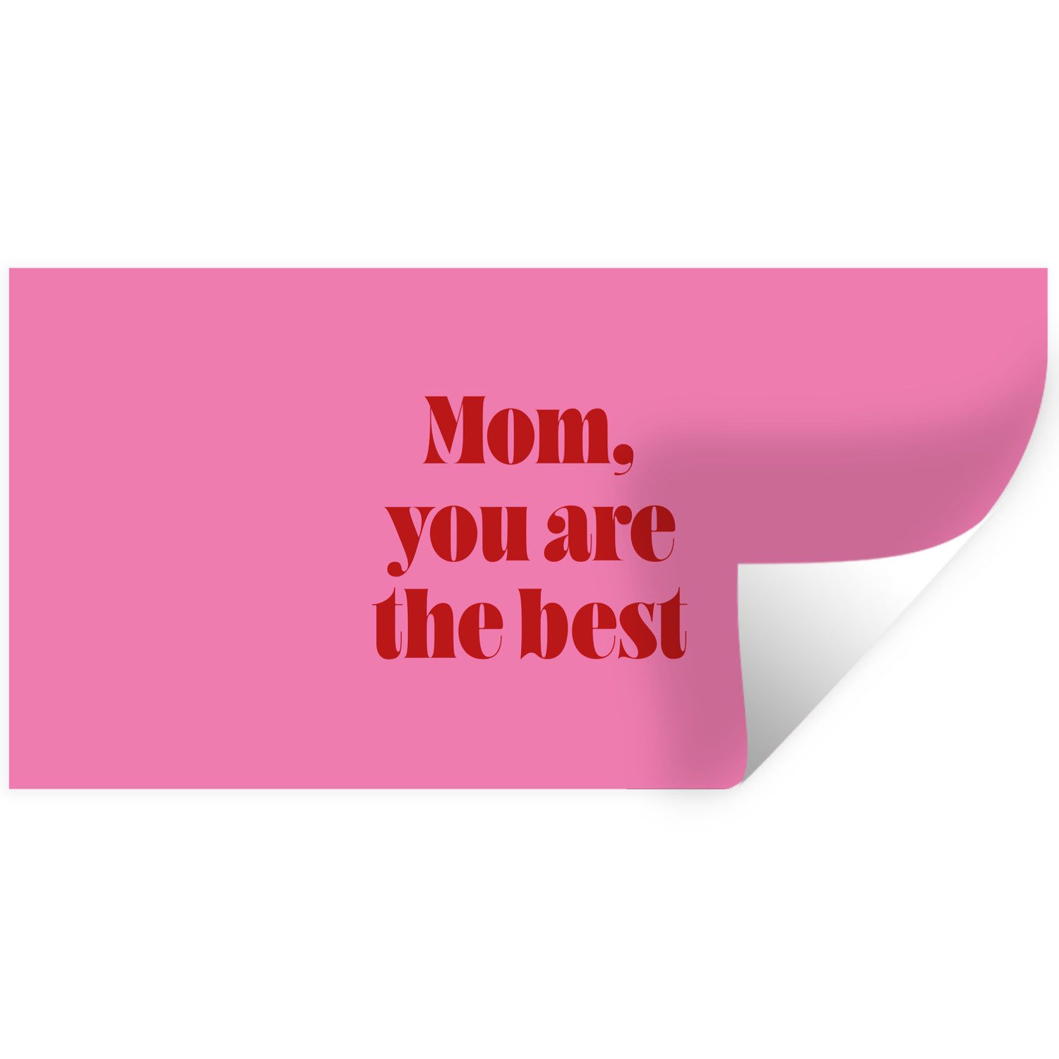 MuchoWow Wandsticker Mutter - Botschaft - Rosa (1 St), Sticker für die Wohnzimmer und Schlafzimmer, 80x40 cm