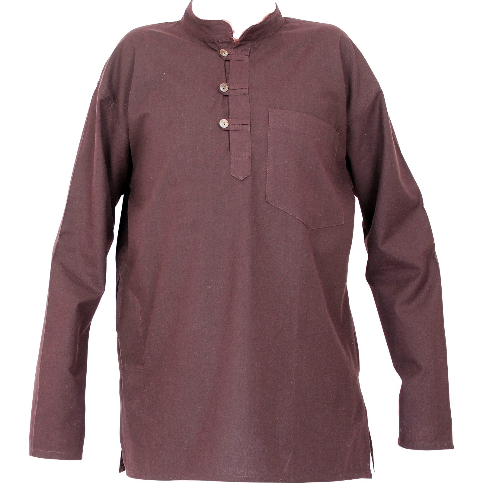 BUDDHA arts&more Langarmhemd Traditionelles Nepalhemd Kurta günstig online kaufen