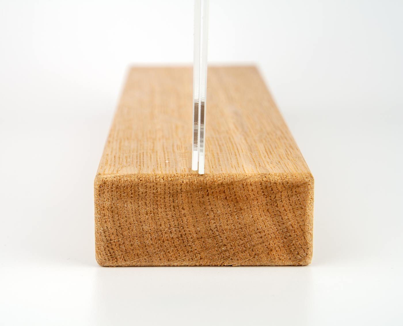 hoch, DIN »Eiche« Holz+Acrylglas envigo.de Tischaufsteller A6 Einzelrahmen