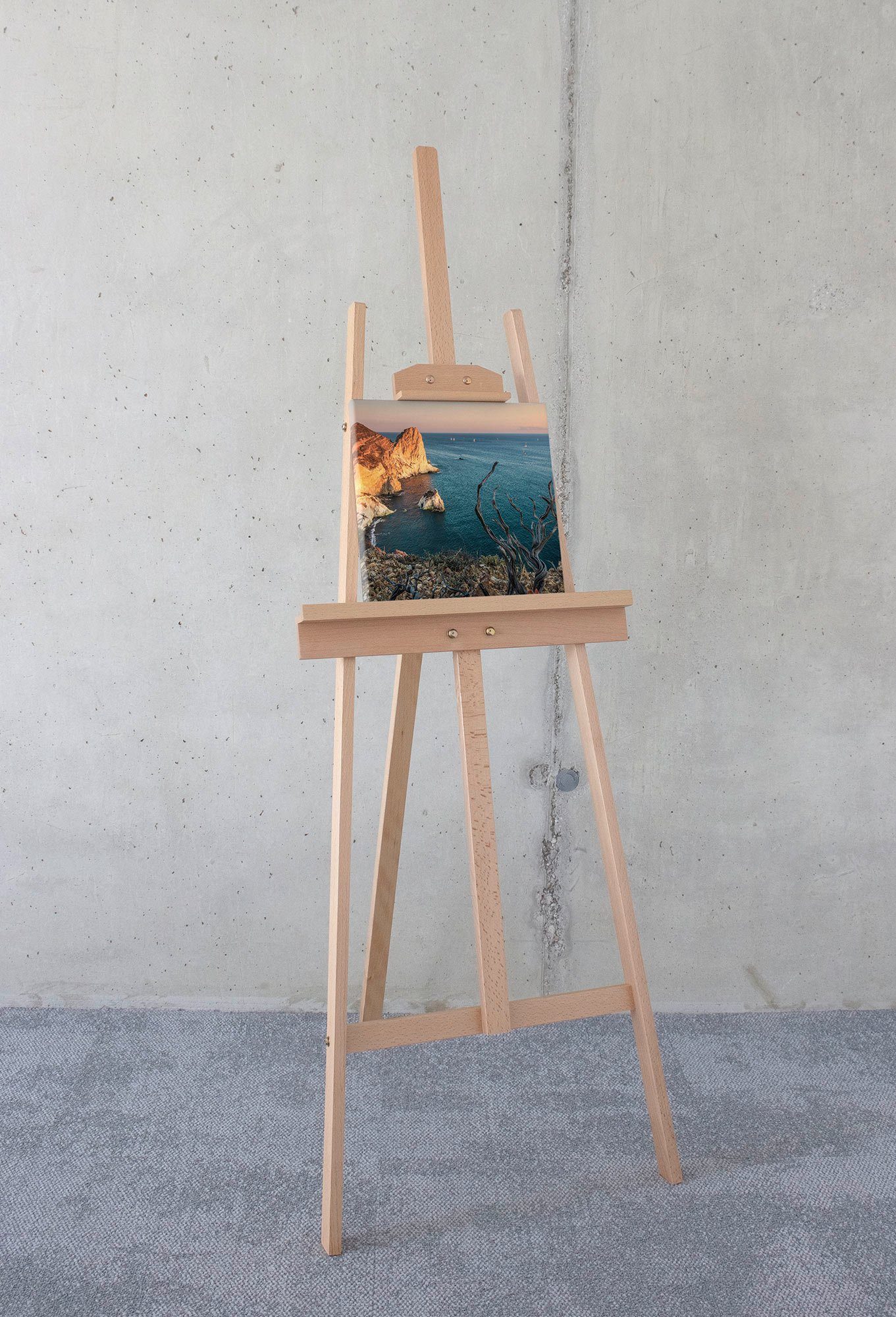 Komar Leinwandbild Steep Cove - Größe 30 x 30 cm, Baum, Berge, Blumen, Blätter, Foto, Jahreszeiten, Landschaft, Meer, Natur, Palmen, Strand (Packung, 1 St), Keilrahmenbild mi Echtholzrahmen