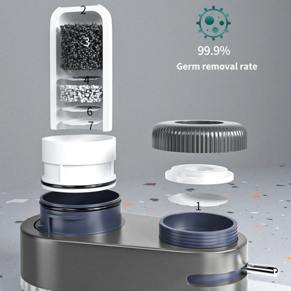 LIANNA Wasserhahn-Wasserfilter Kalk- und Wasserfilter für Küche, 2 austauschbare, waschbare Filter (Set, 2 St., Kalk- und Wasserfilter für Küche, 2 austauschbare, waschbare Filter)