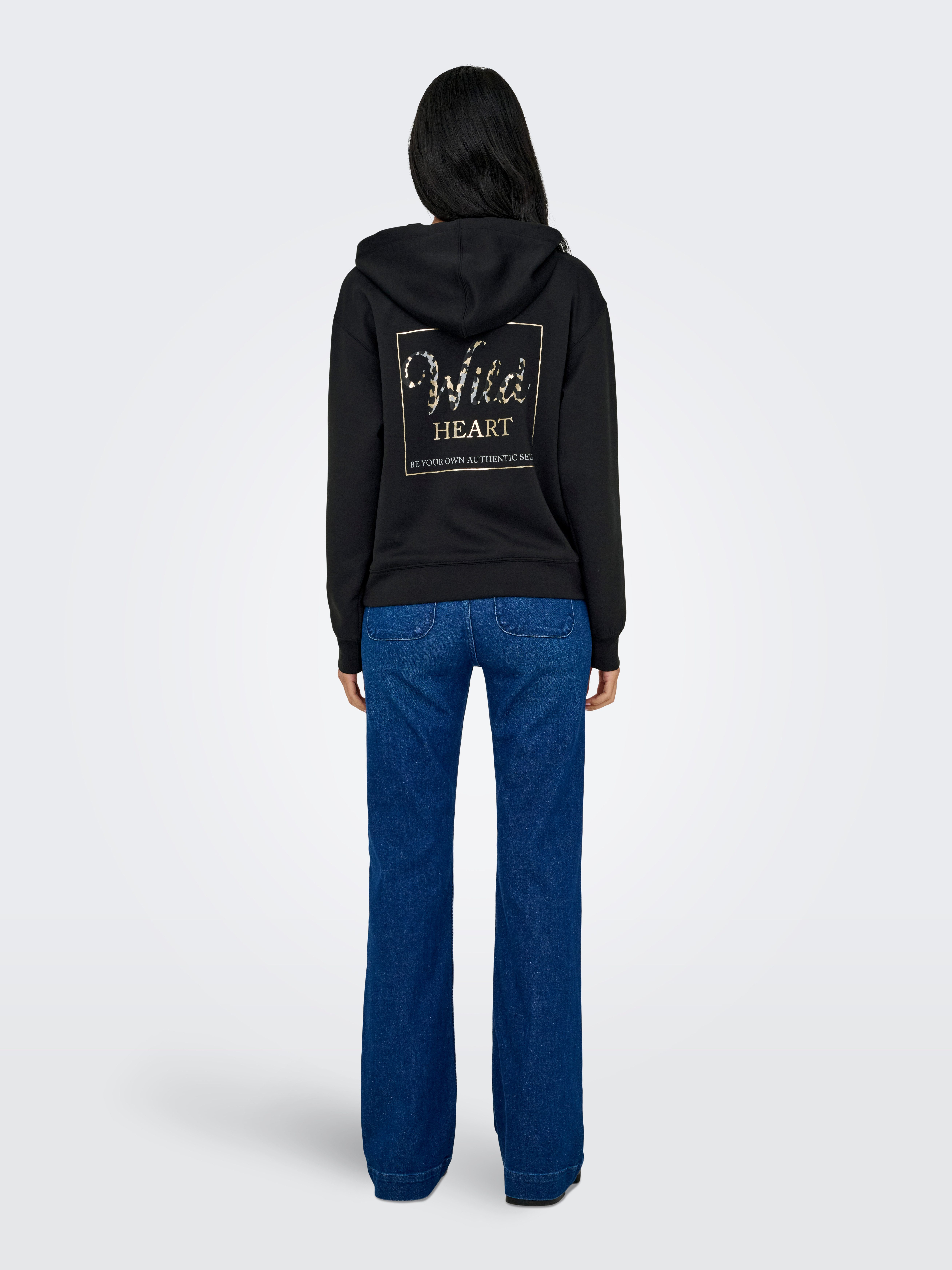 ONLY Kapuzensweatshirt ONLALINA LIFE L/S PRINT HOOD SWT