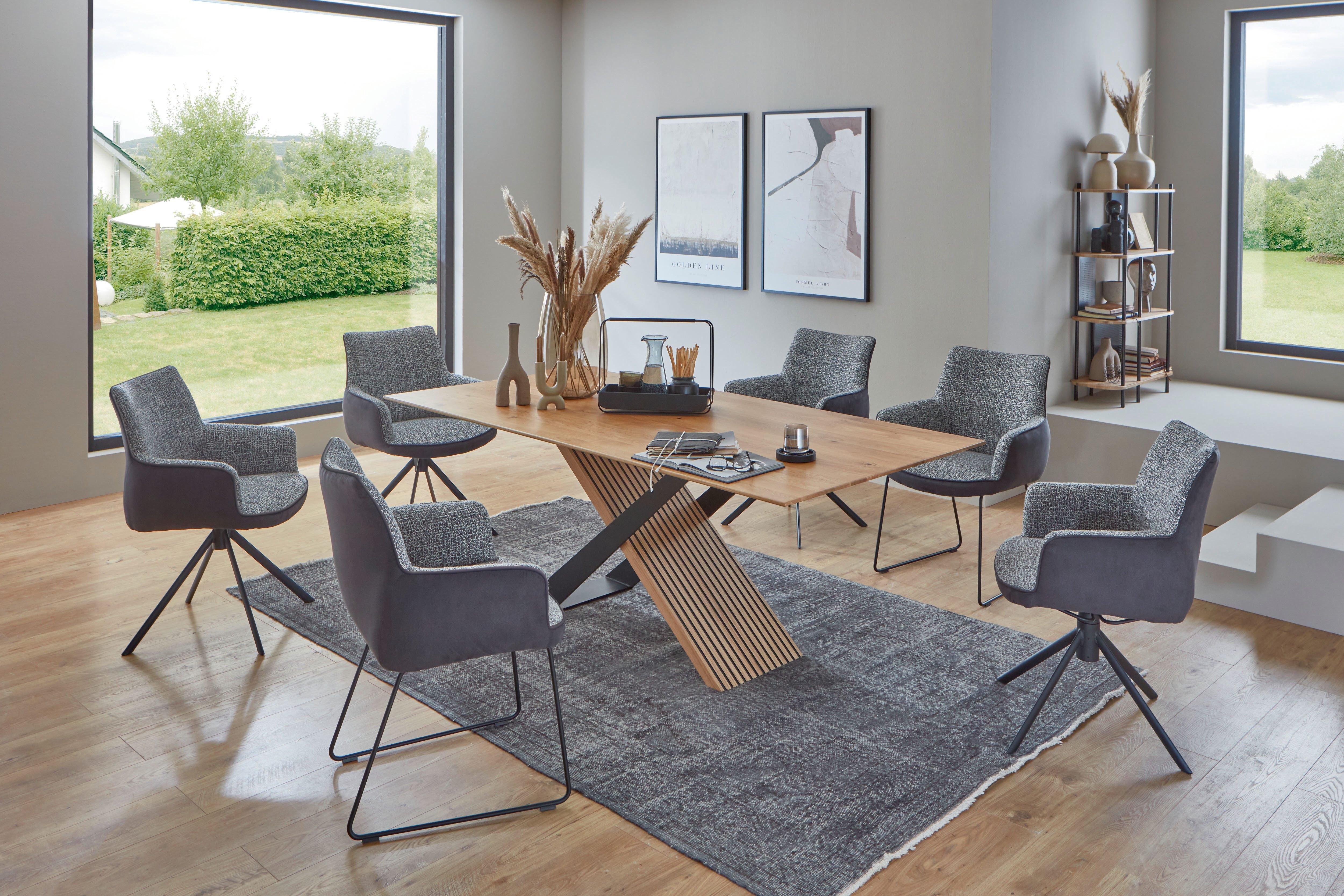NIEHOFF SITZMÖBEL Esszimmerstuhl, 2er Set, Bezugskombination, Federkern, verschiedene Funktionen, Sh 50