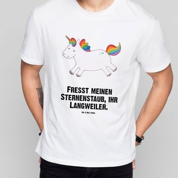 Mr. & Mrs. Panda T-Shirt Einhorn Happy - Weiß - Geschenk, Einhorn Deko, fröhlich, Damen, Unico (1-tlg)