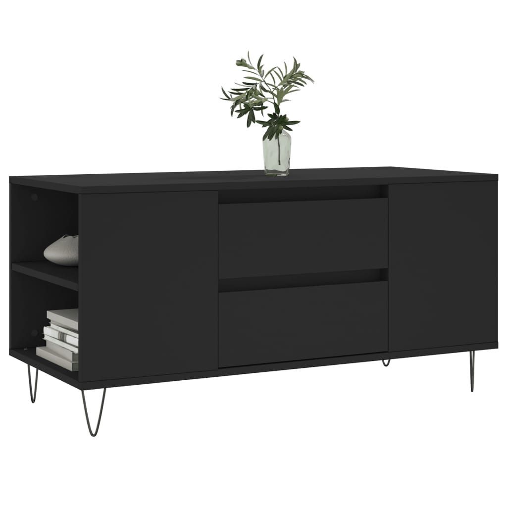 vidaXL Couchtisch Couchtisch Schwarz 102x44,5x50 cm Holzwerkstoff (1-St)