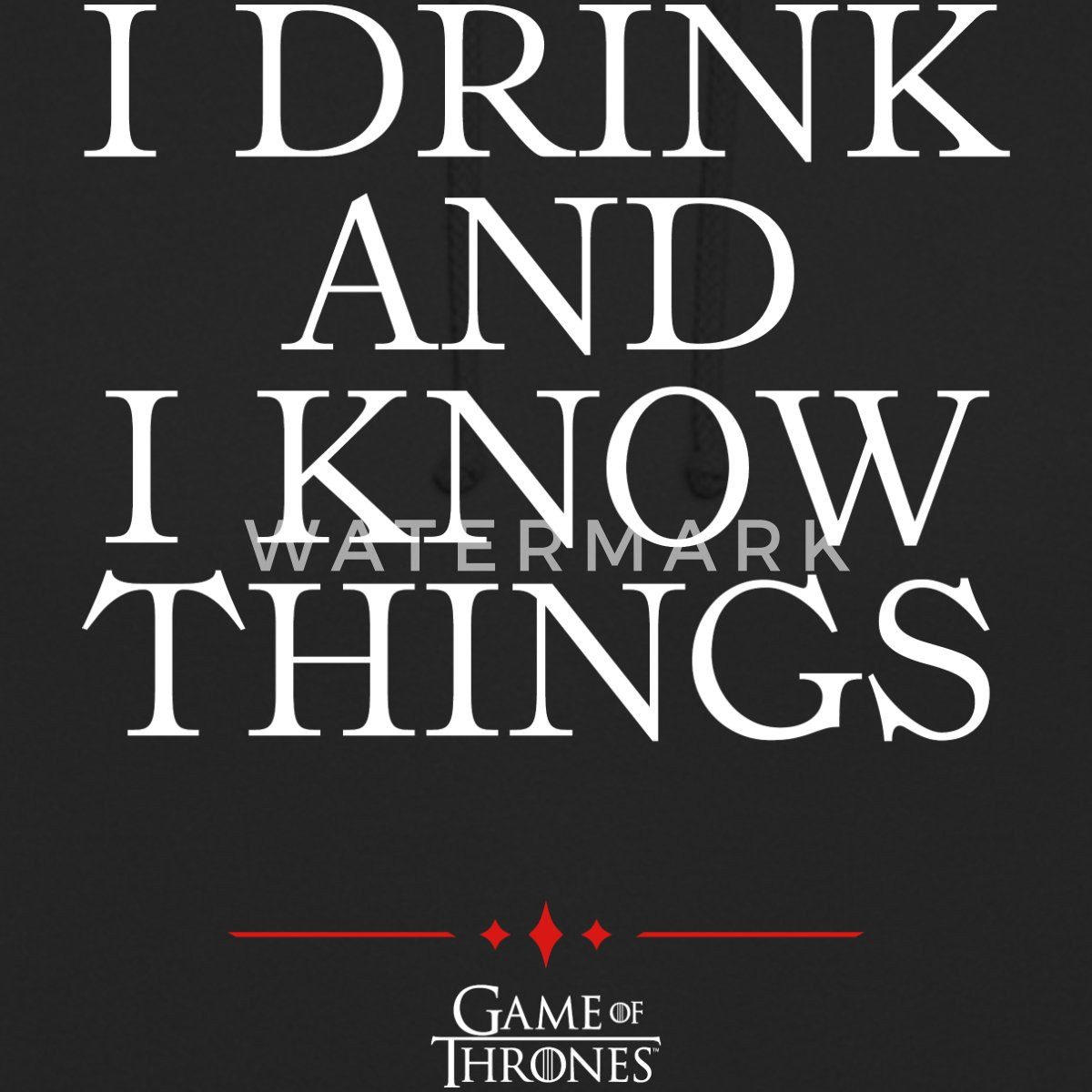 Spreadshirt Hoodie Game Of Thrones Tyrion I Drink And I Know Things Unisex Hoodie (1-tlg)