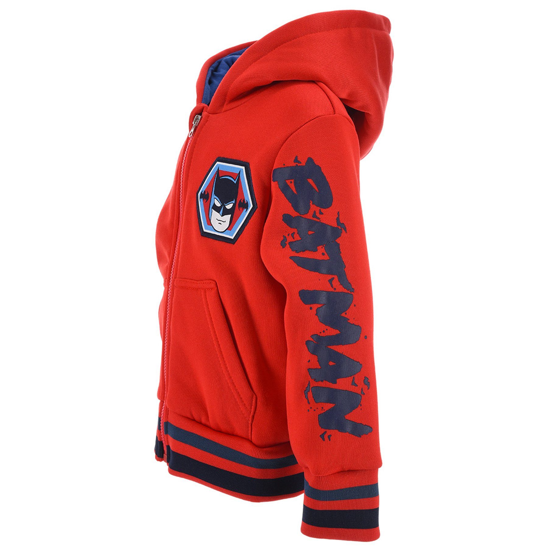 Batman Kapuzensweatjacke Dirk Knight Sweatjacke Pullover-Jacke Hoodie Kapuze Kapuzenjacke Reißverschluss