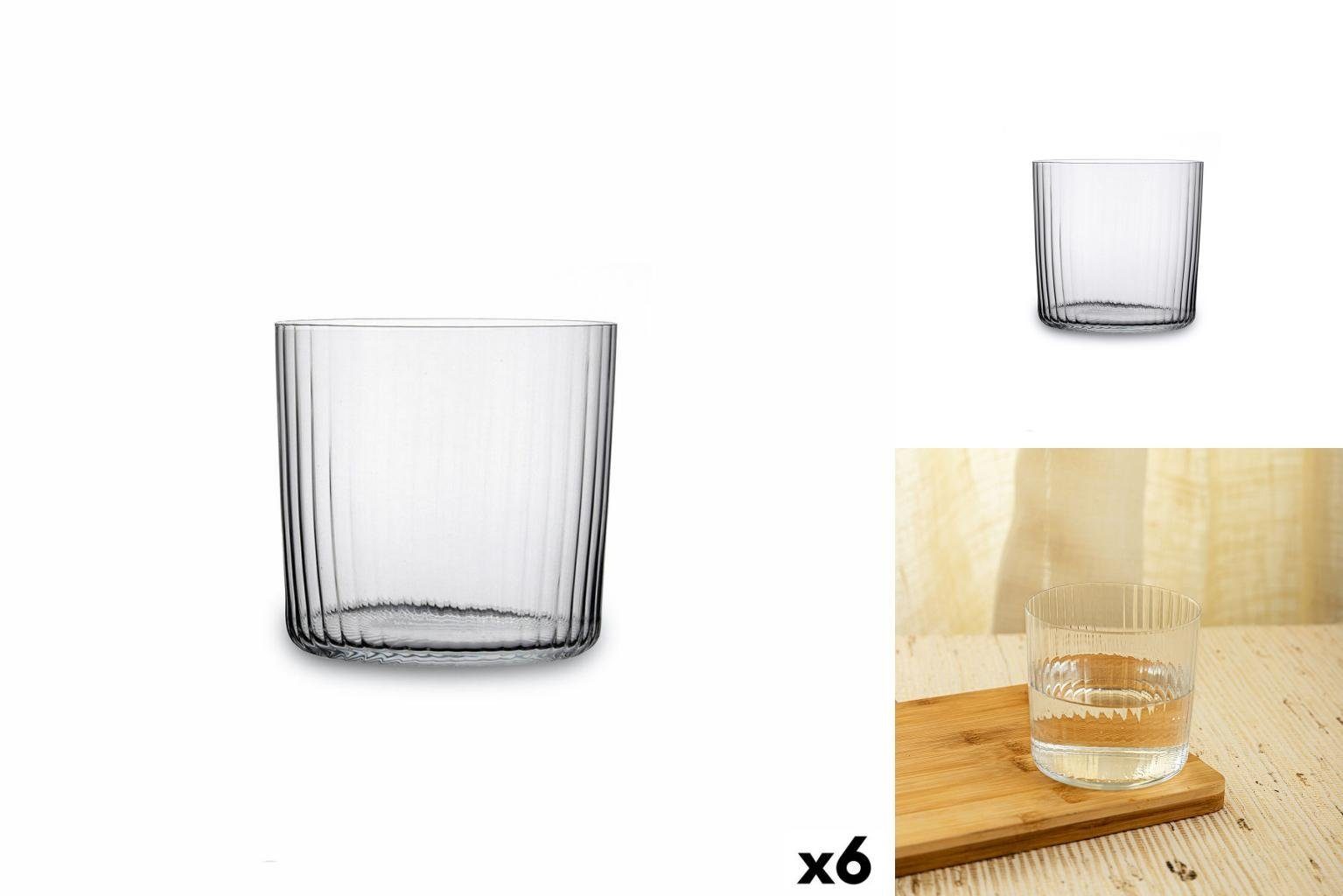 Bigbuy Glas Becher Optic Durchsichtig Glas 350 ml 6 Stück, Glas | Gläser