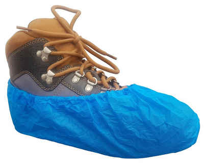 Schuhüberzieher 20x Überziehschuh, Polyethylen, 40µ, geprägt, Farbe: BLAU (Set, 20-St., Überziehschuh) Überziehschuhe Einwegschuhe Überschuhe Schuhüberzieher