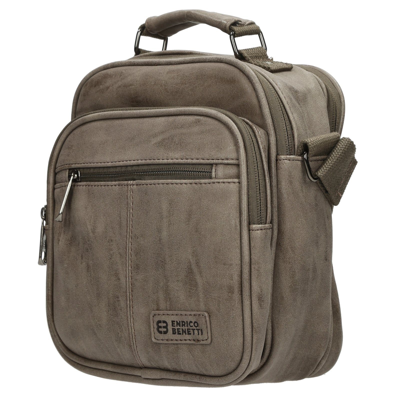 HTI-Living Henkeltasche Arbeitstasche Reportertasche PU, Fliegertasche Taupe