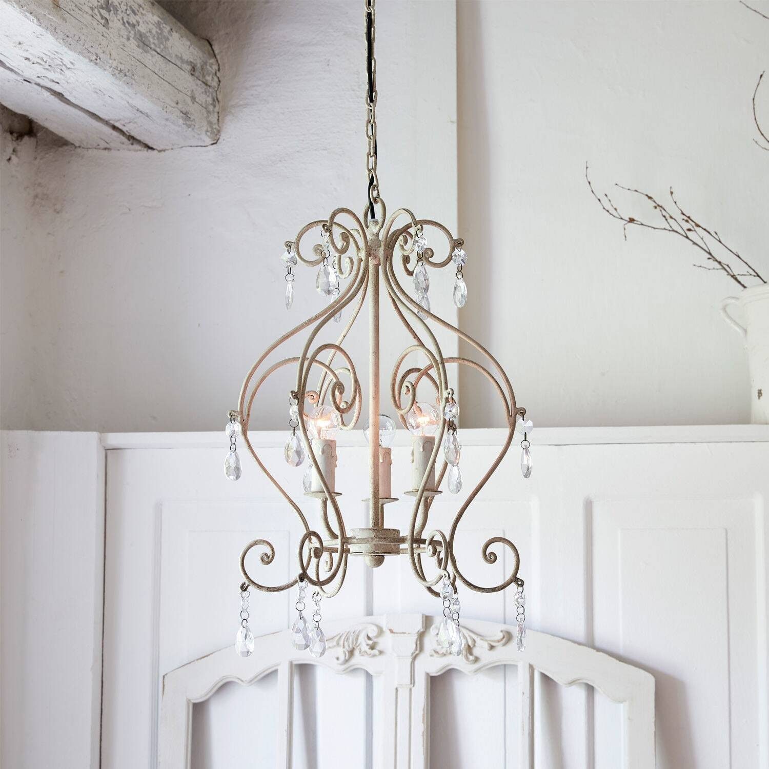 Mirabeau Kronleuchter Leuchter Manor antikcreme