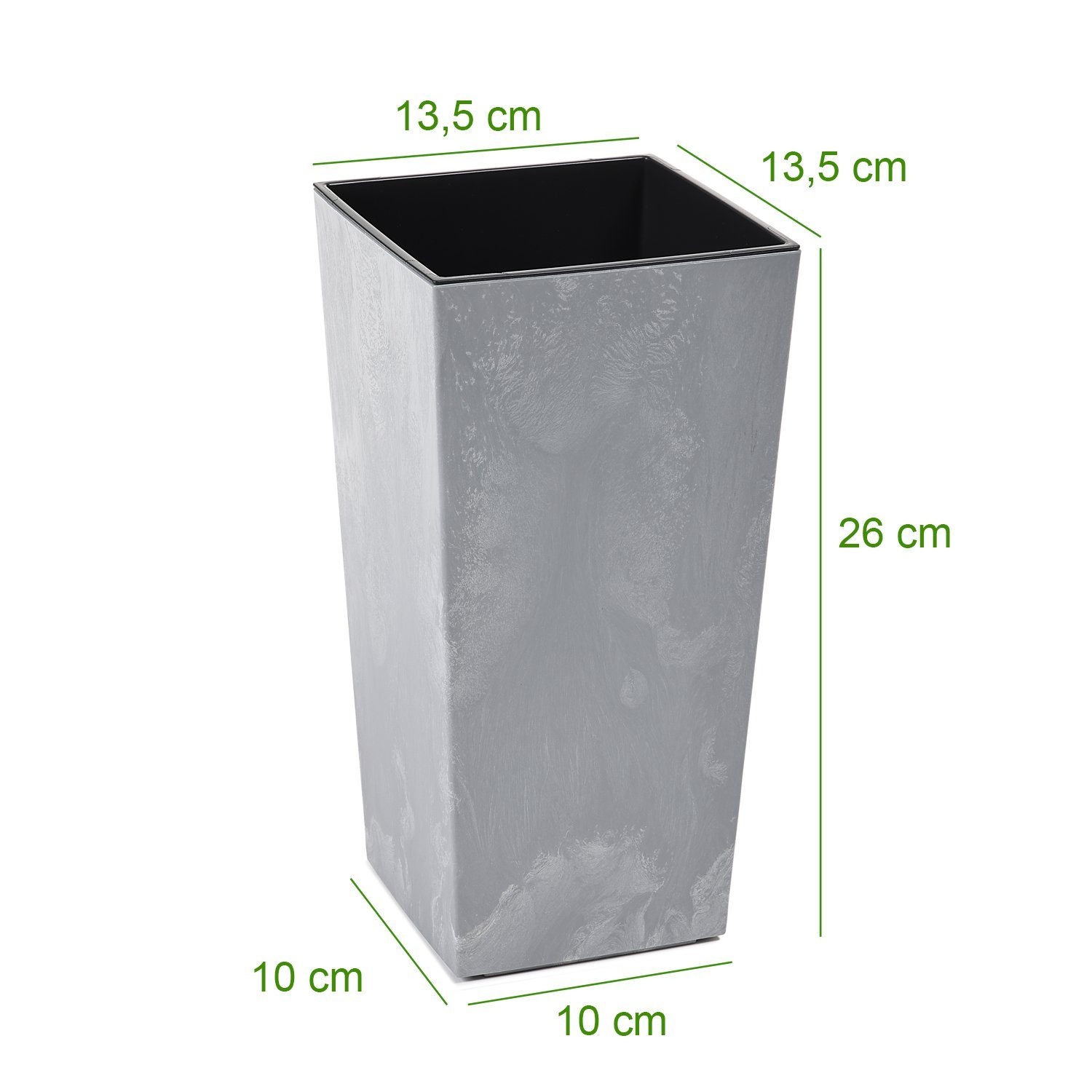 KAGM Pflanzkübel Blumenkübel Blumentopf in Betonoptik mit Pflanzeinsatz (in günstig online kaufen