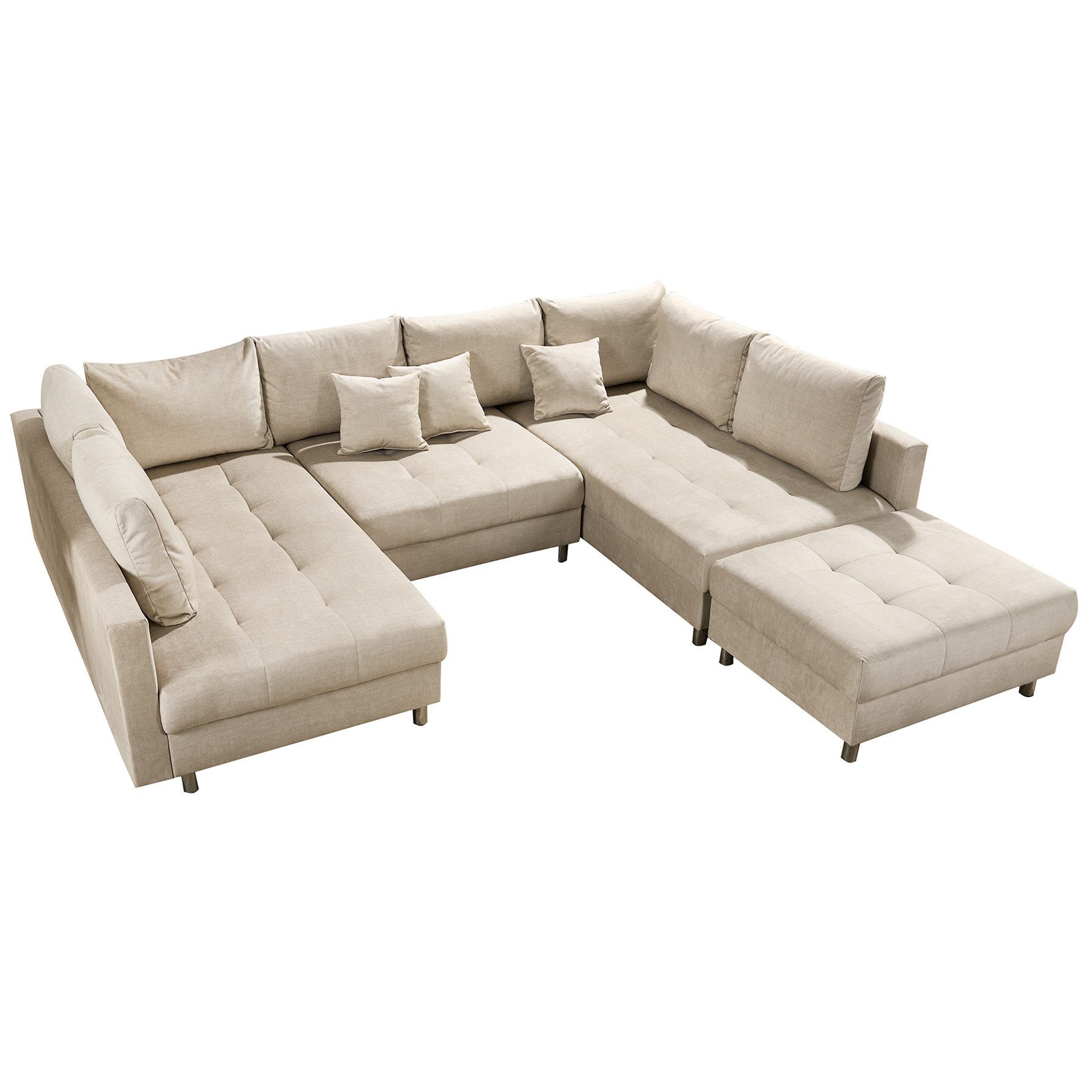 riess-ambiente Wohnlandschaft KENT 305cm champagner beige, günstig online kaufen