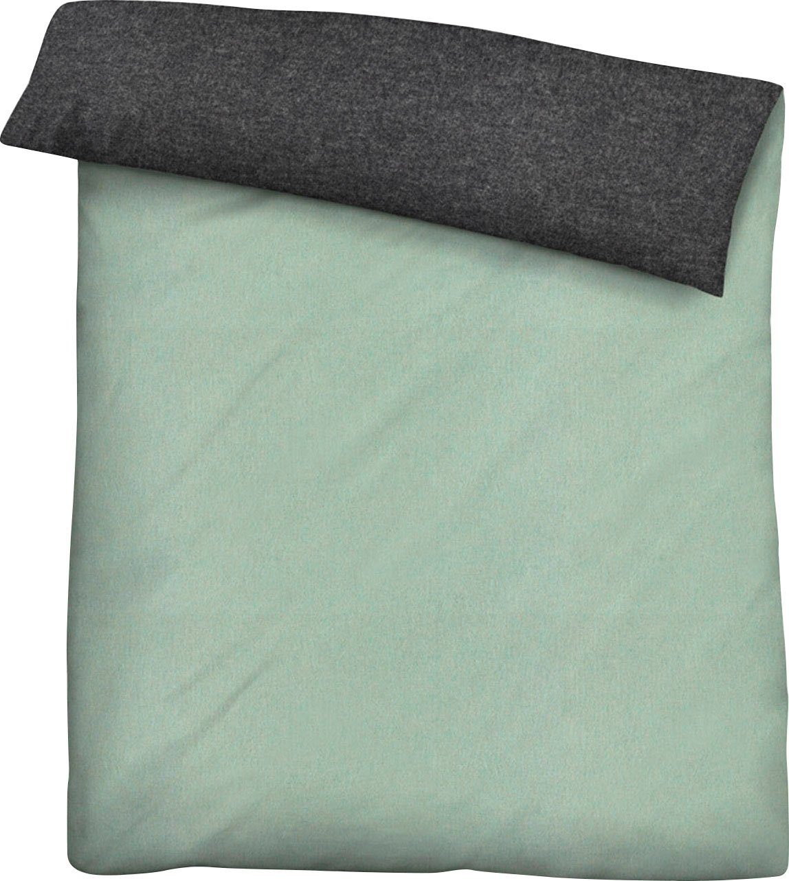 Biberna Wendebettwäsche 0840500 HERMAL Premium Biber Melange-Flanell Bettwäsche 100% Baumwolle, Flanell, 2 teilig, Biber, wärmend & weich, Reißverschluss, ab Gr – Bild 5 von 5