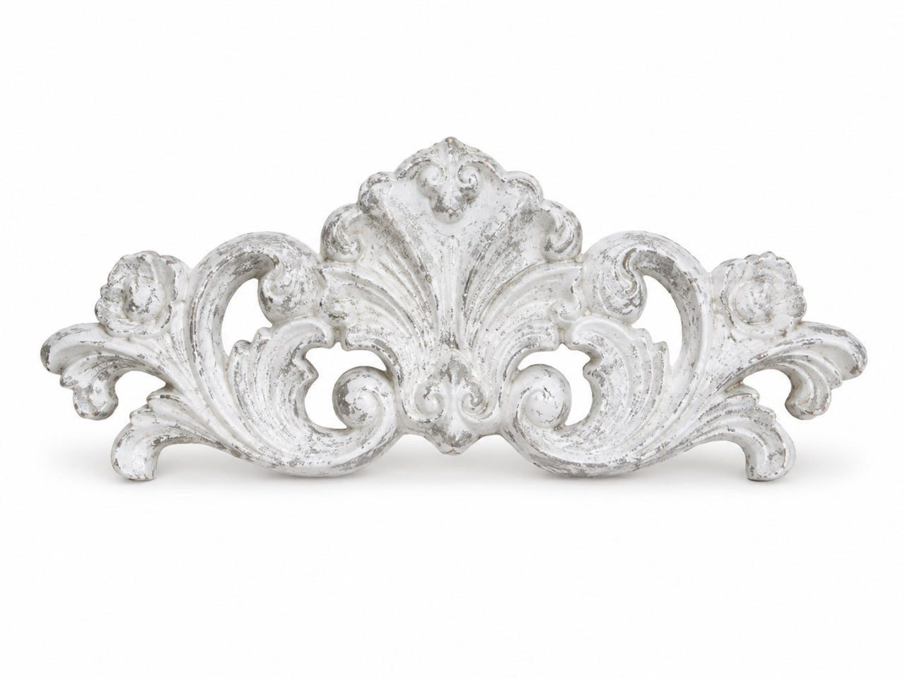 Xlmoebel Wanddekoobjekt Dekoratives Wandrelief Barock Antikweiß Shabby Chic Dekor Sofort, Hergestellt in Europa