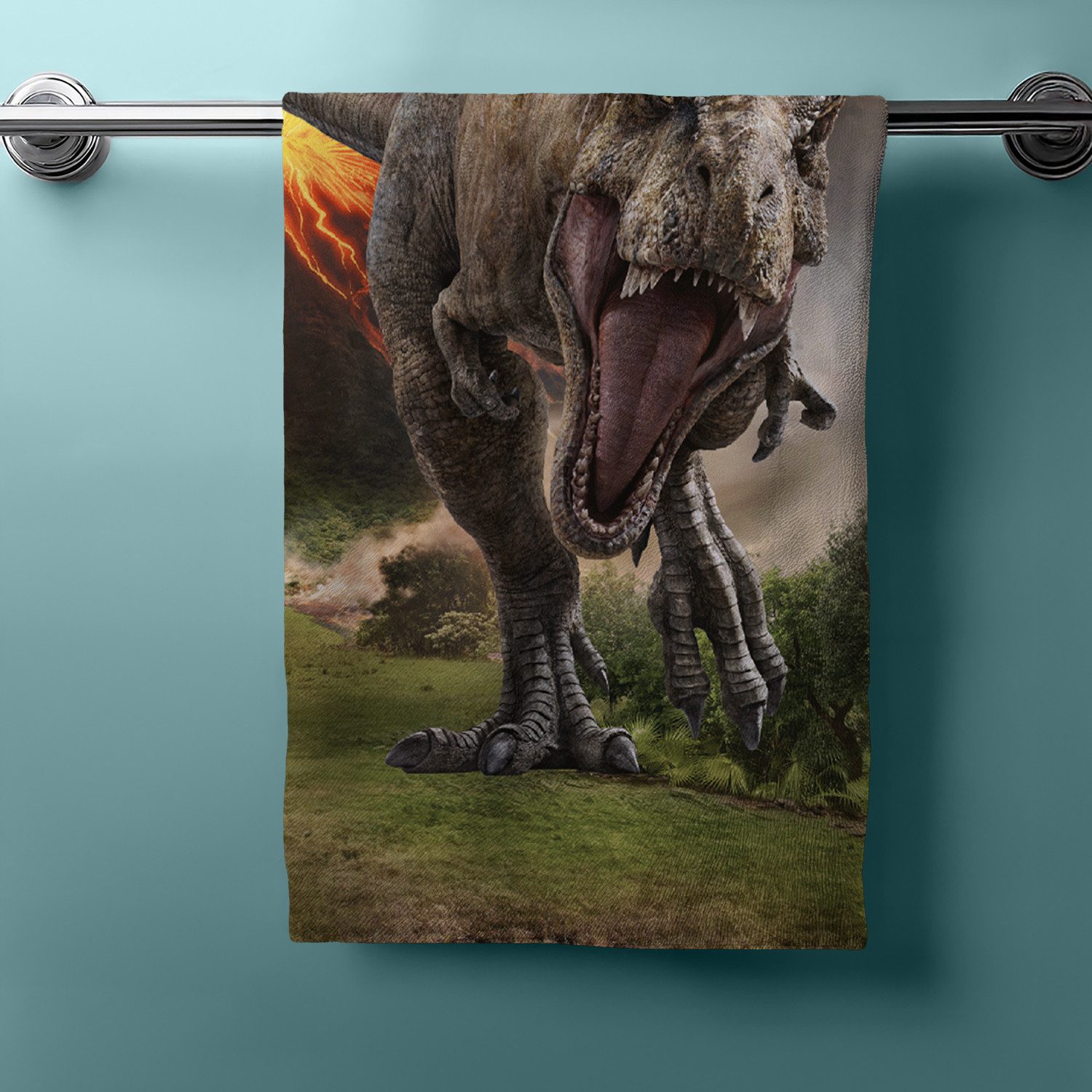 Jerry Fabrics Handtücher Jurassic World Duschtuch Badetuch Handtuch Strandtuch 70 x 140cm, (1 Duschtuch, 1-St)