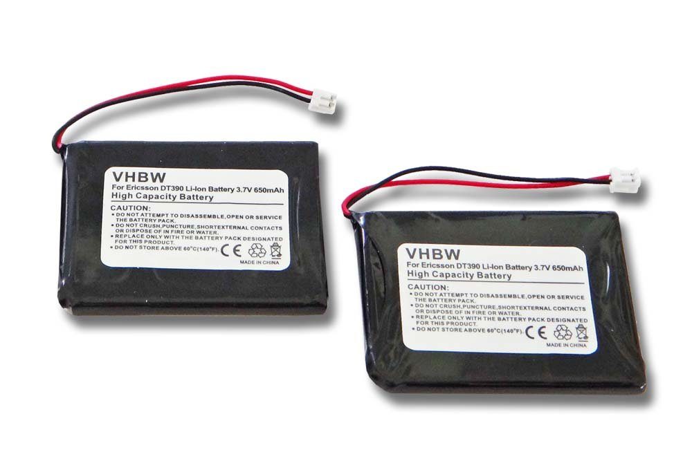 vhbw kompatibel mit Ericsson DT390 Akku Li-Ion 650 mAh (3,7 V)