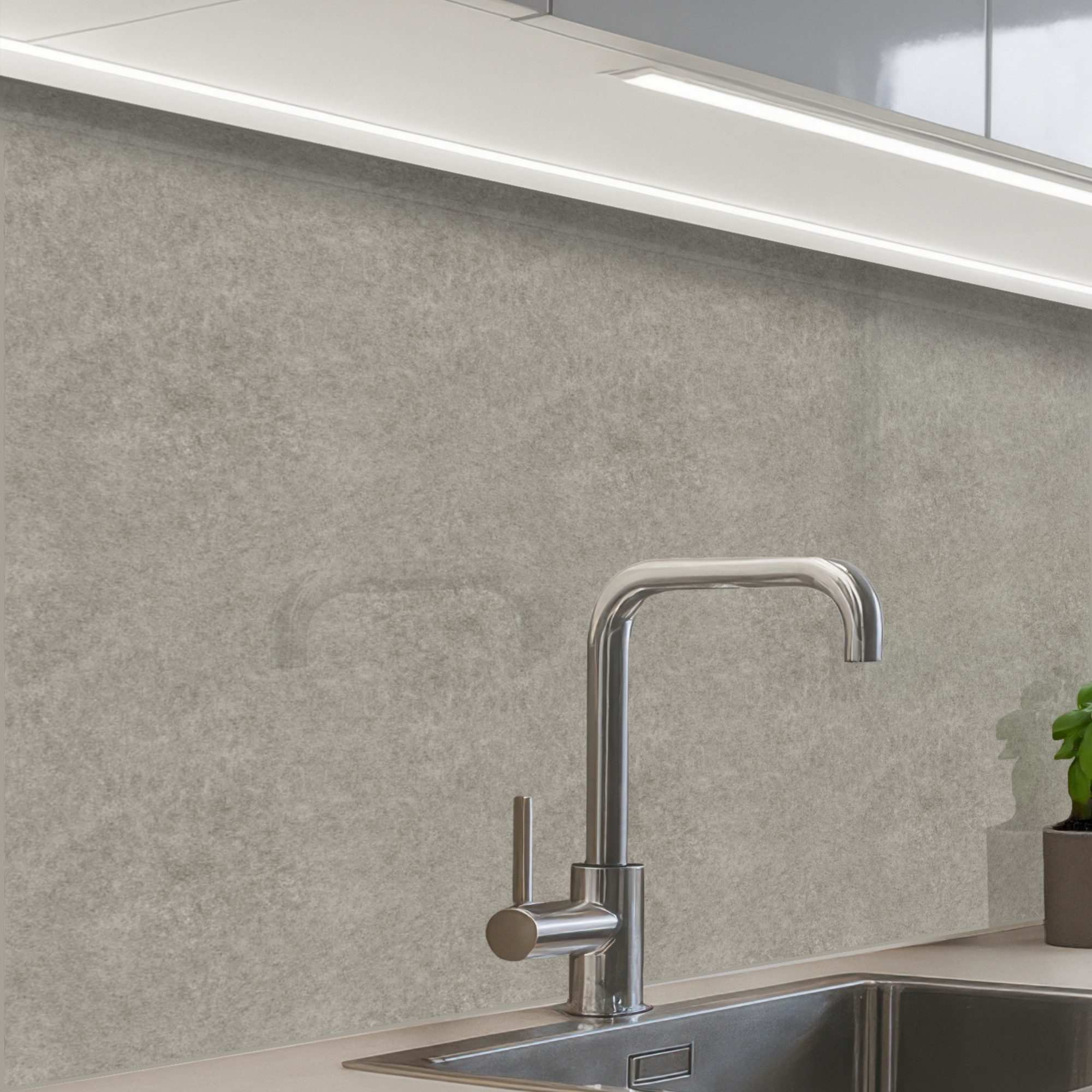 KitchenYeah Küchenrückwand Muster selbstklebend (keine Folie) Beton - Grau - Muster - Industriell, (1-tlg), Spritzschutz, Küche, Rückwand, Küchenwand, Küchenfront, 30x20 cm